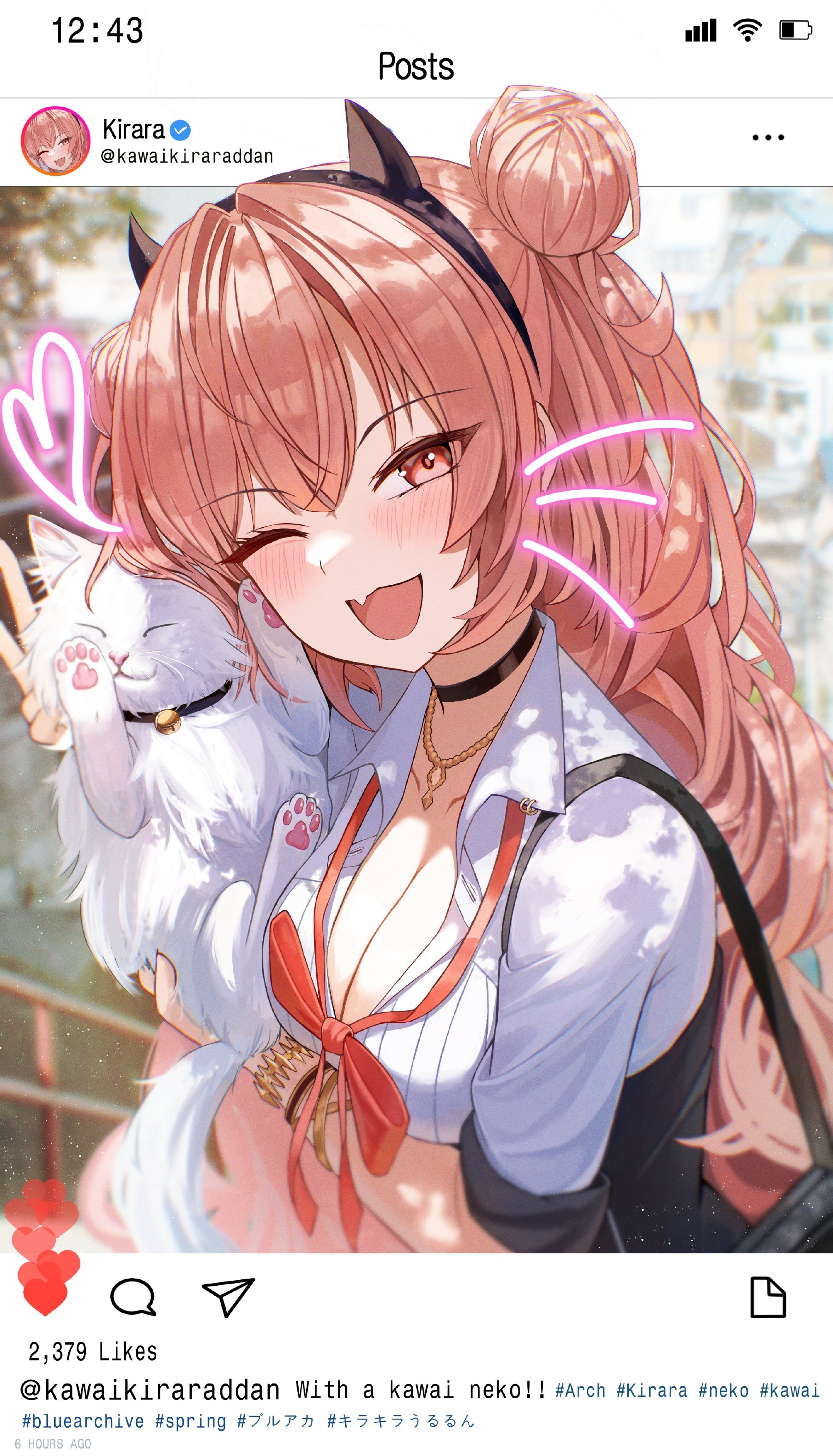 韩国画师Arch的插画作品可爱萌妹子插画壁纸图片素材作品合集