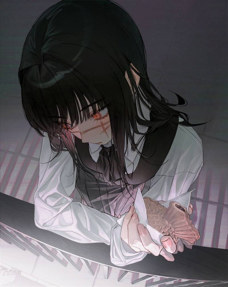 韩国画师WANKE精美暗黑风原画插画CG壁纸作品上色过程美术图片集