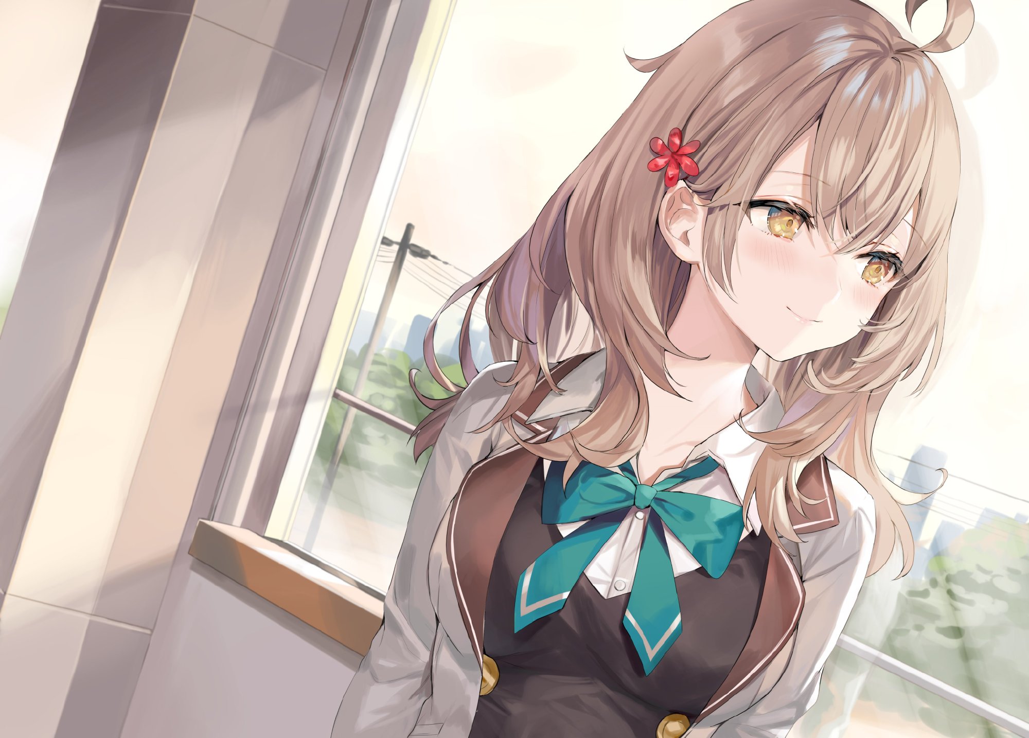 可爱白发傲娇JK!《邻座艾莉同学》官推壁纸插图专辑