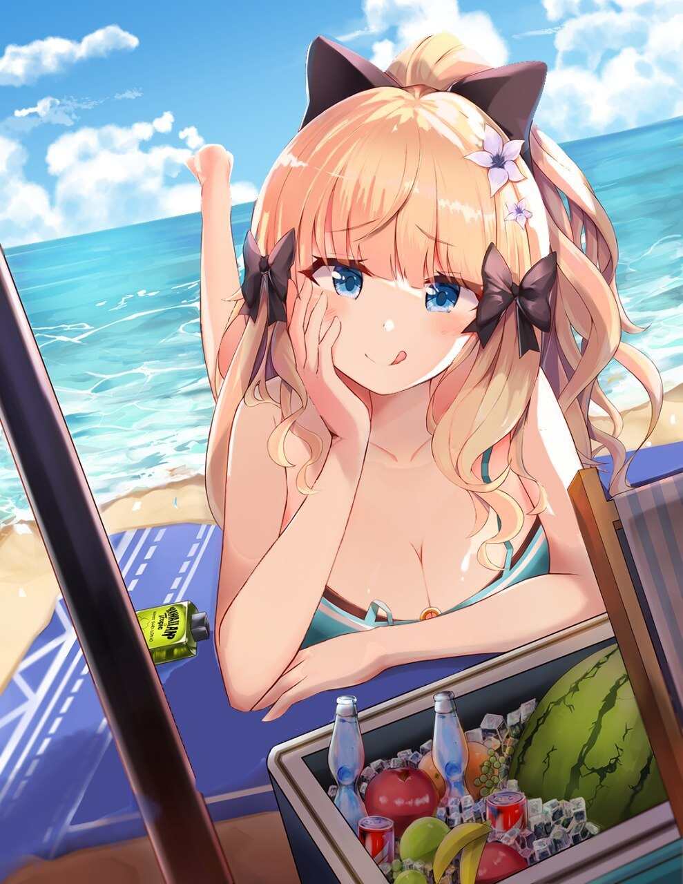 MIKU 小黄毛 白色连衣裙 日本画师Sira的插画作品推荐