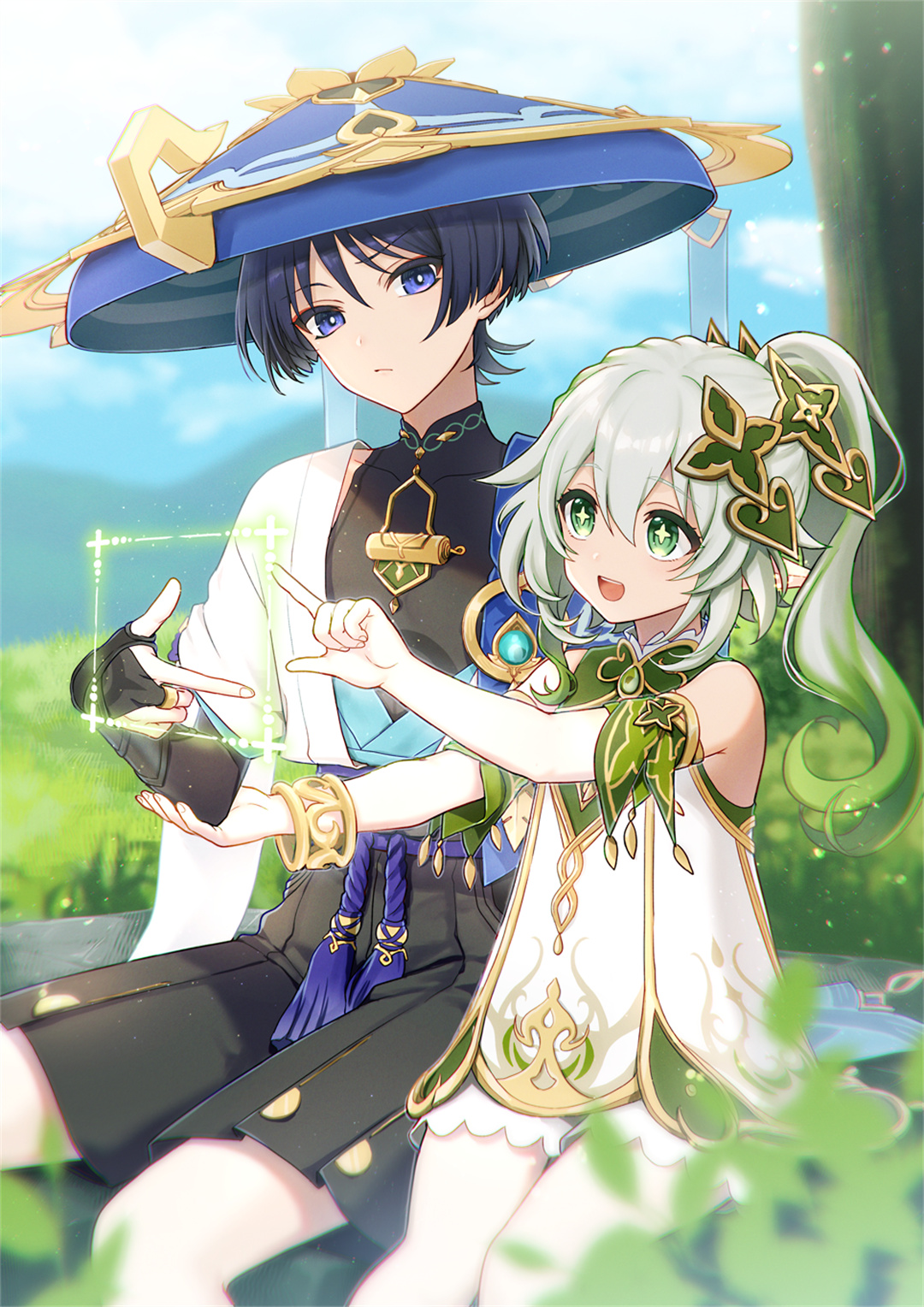 虚拟主播 白银诺艾尔 宝钟玛琳 初音未来JK装