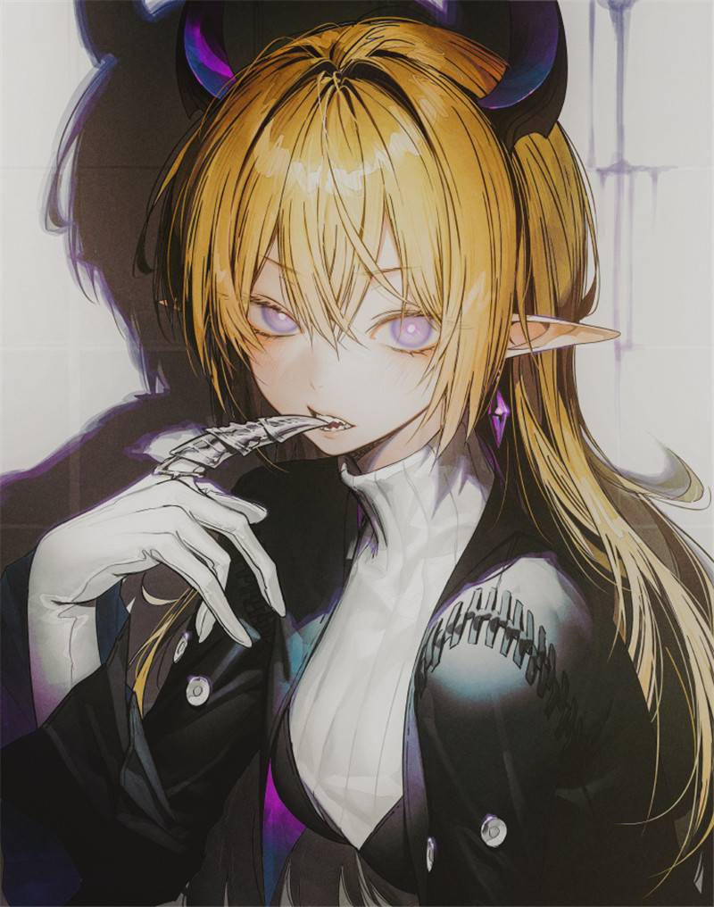 韩国画师WANKE精美暗黑风原画插画CG壁纸作品上色过程美术图片集