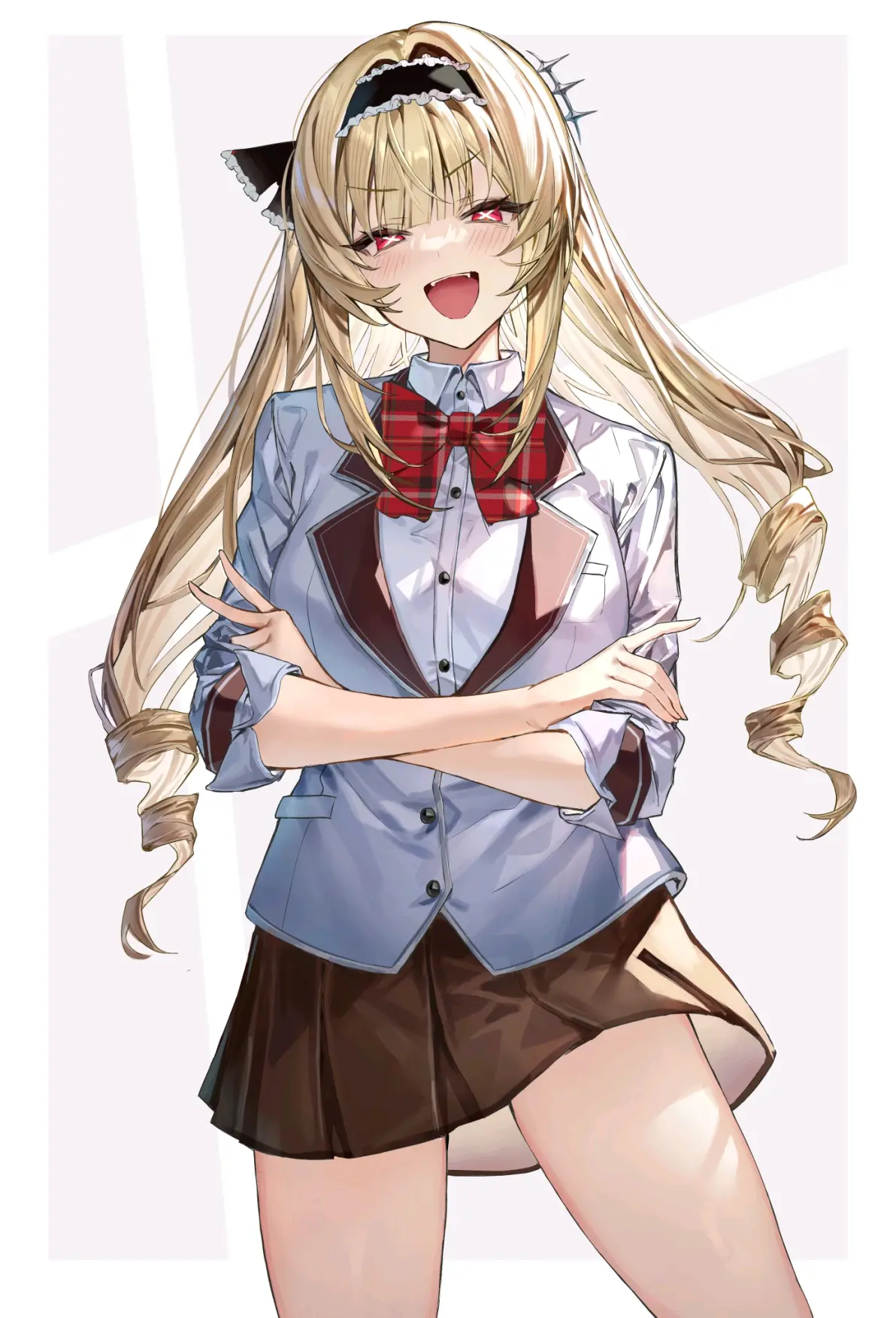 诉说情感的姿势 – 双手环胸插画特辑