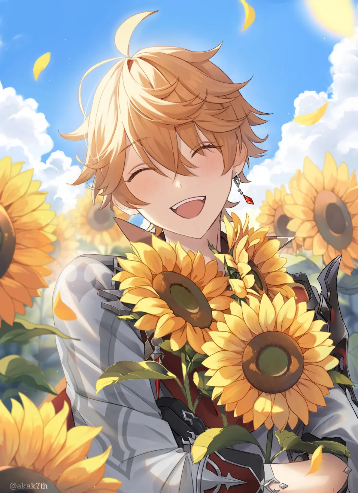 象征夏天的花卉 – 向日葵插画特辑