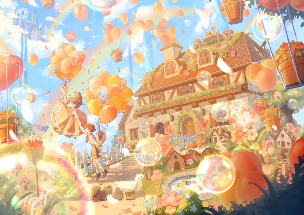 短暂的虹色光辉 – 肥皂泡插画特辑