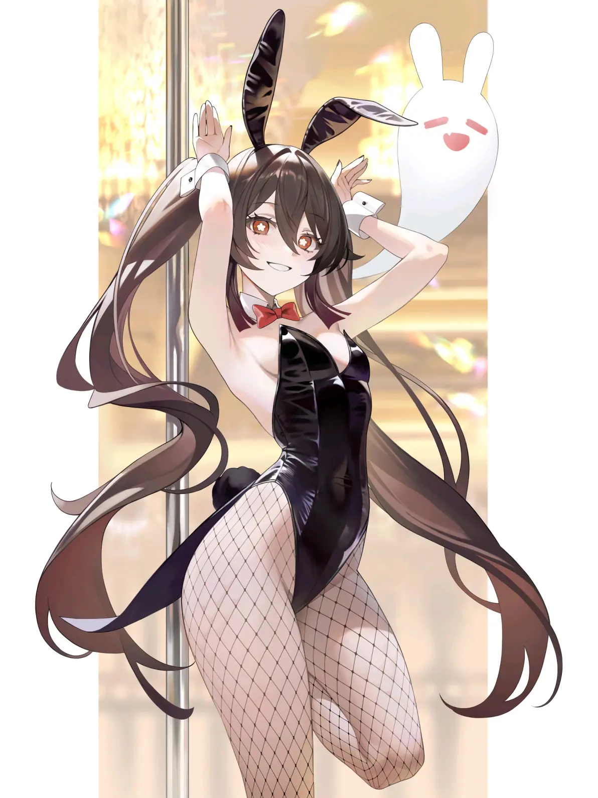 把双手举到头上♡ – 兔耳手势插画特辑