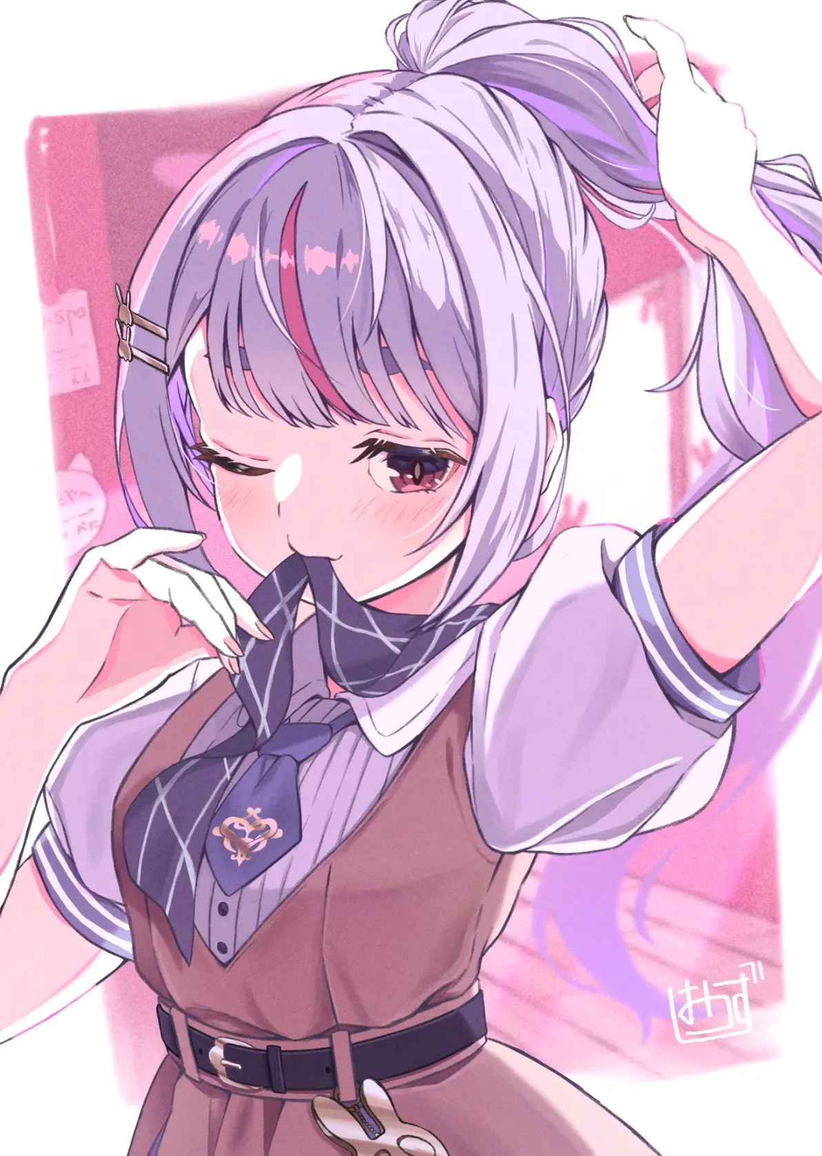 效率至上♪ – 咬着发圈插画特辑