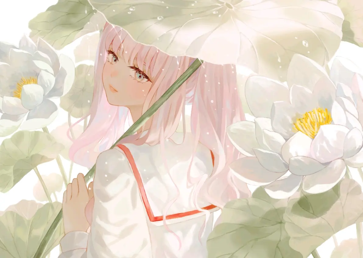 于水面绽放 – 睡莲及荷花插画特辑