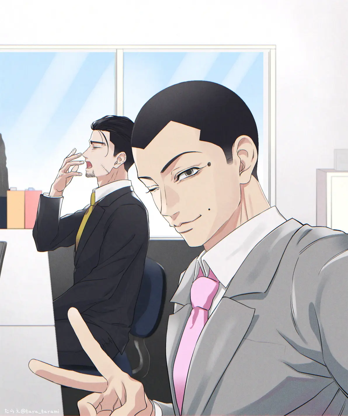 颈上的优雅 – 领带男子插画特辑