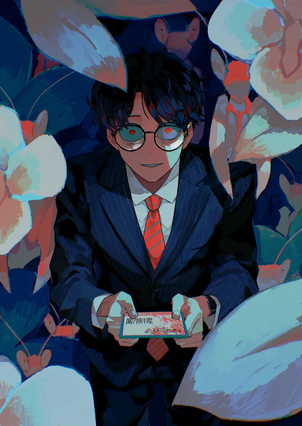 颈上的优雅 – 领带男子插画特辑