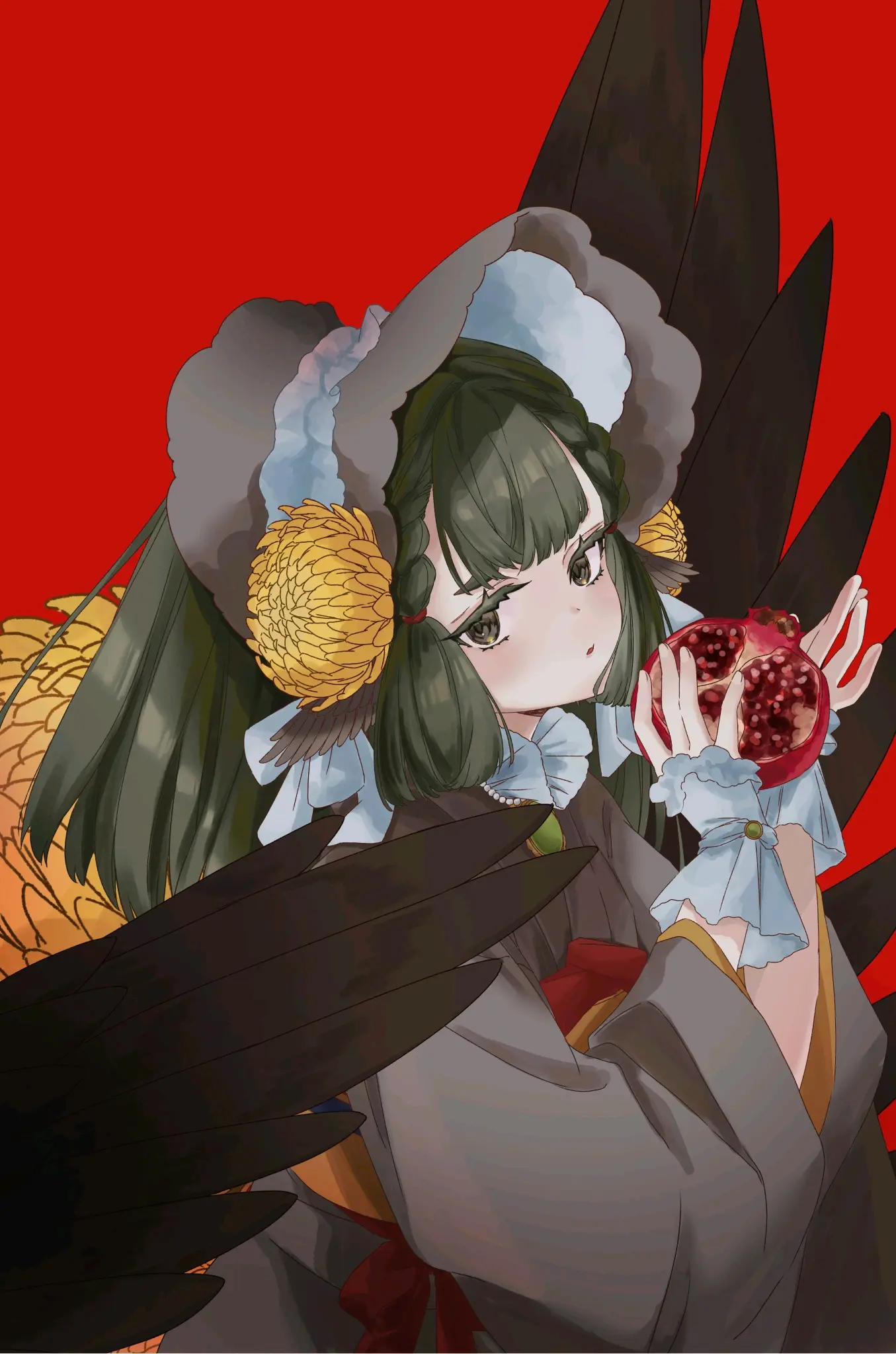 艳红宝石 – 石榴插画特辑