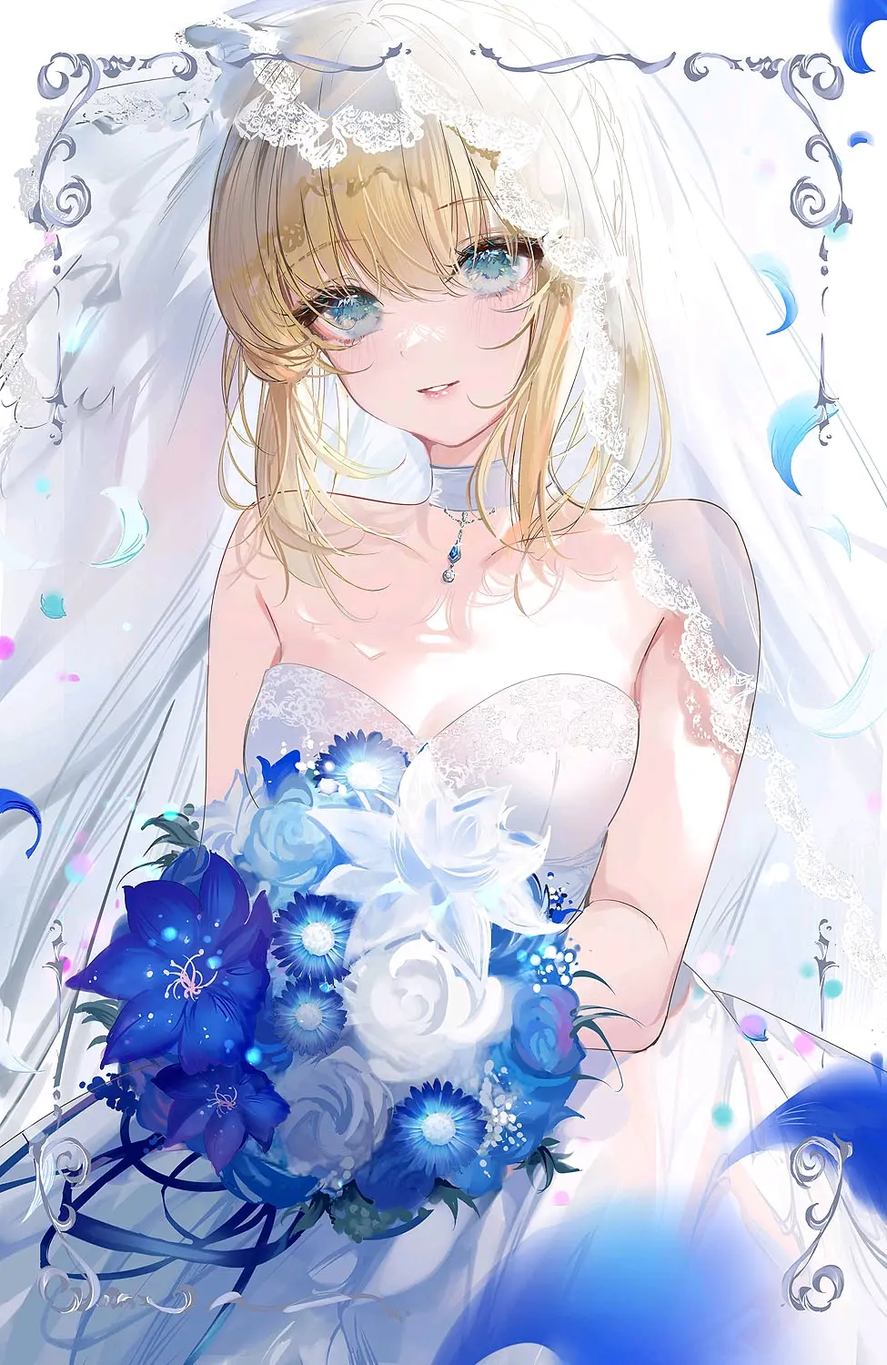 包裹幸福的瞬间♡ – 婚纱插画特辑