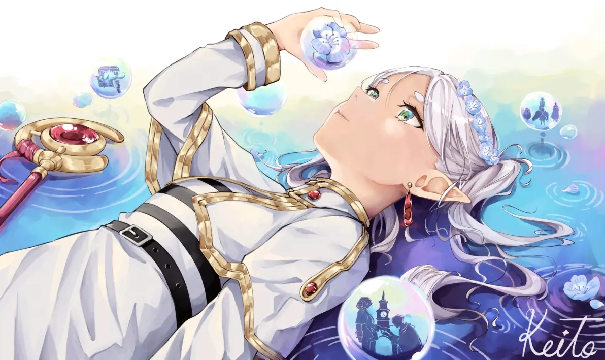 短暂的虹色光辉 – 肥皂泡插画特辑