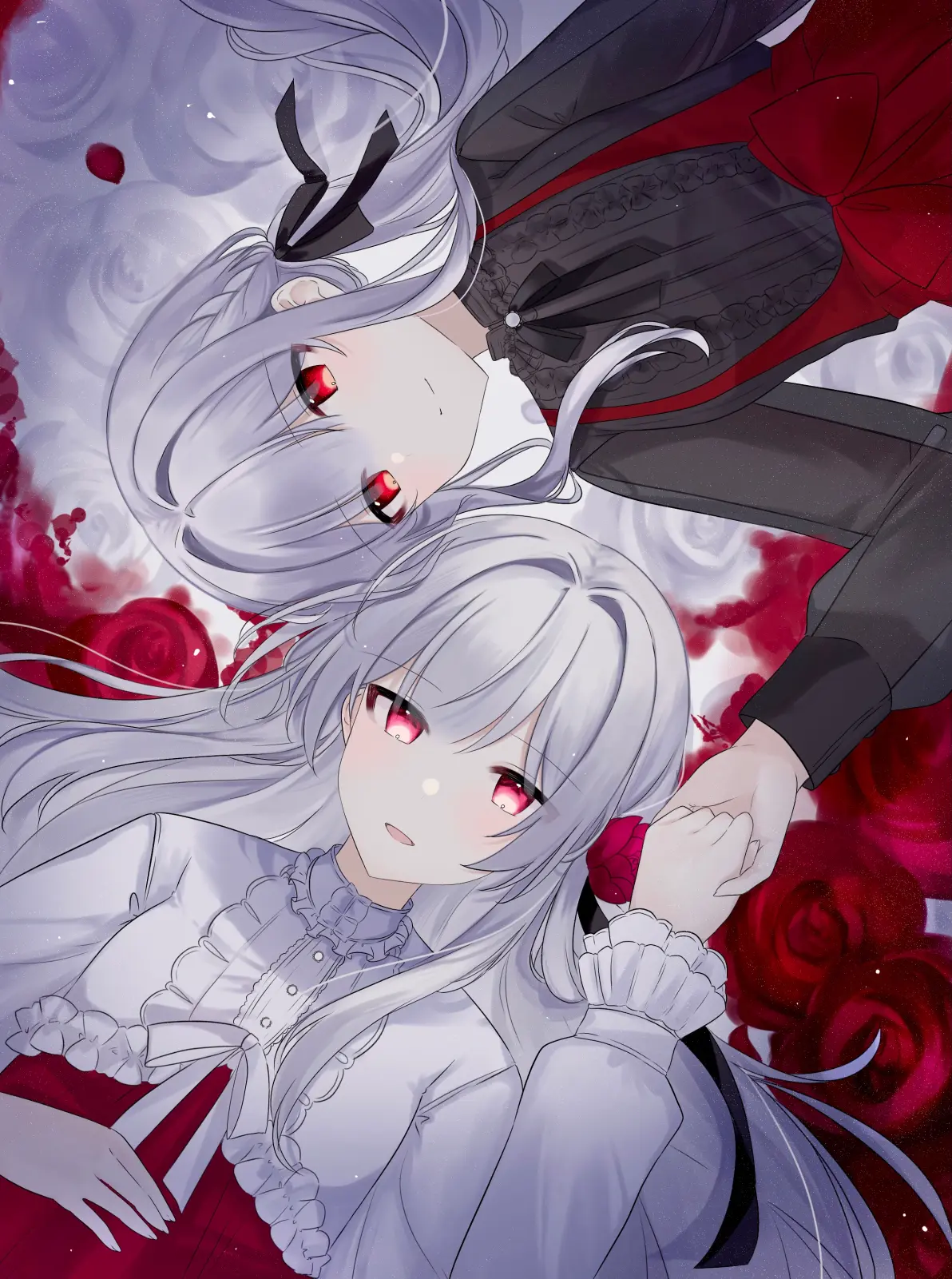 神秘的对比 – 银白发赤瞳角色插画特辑