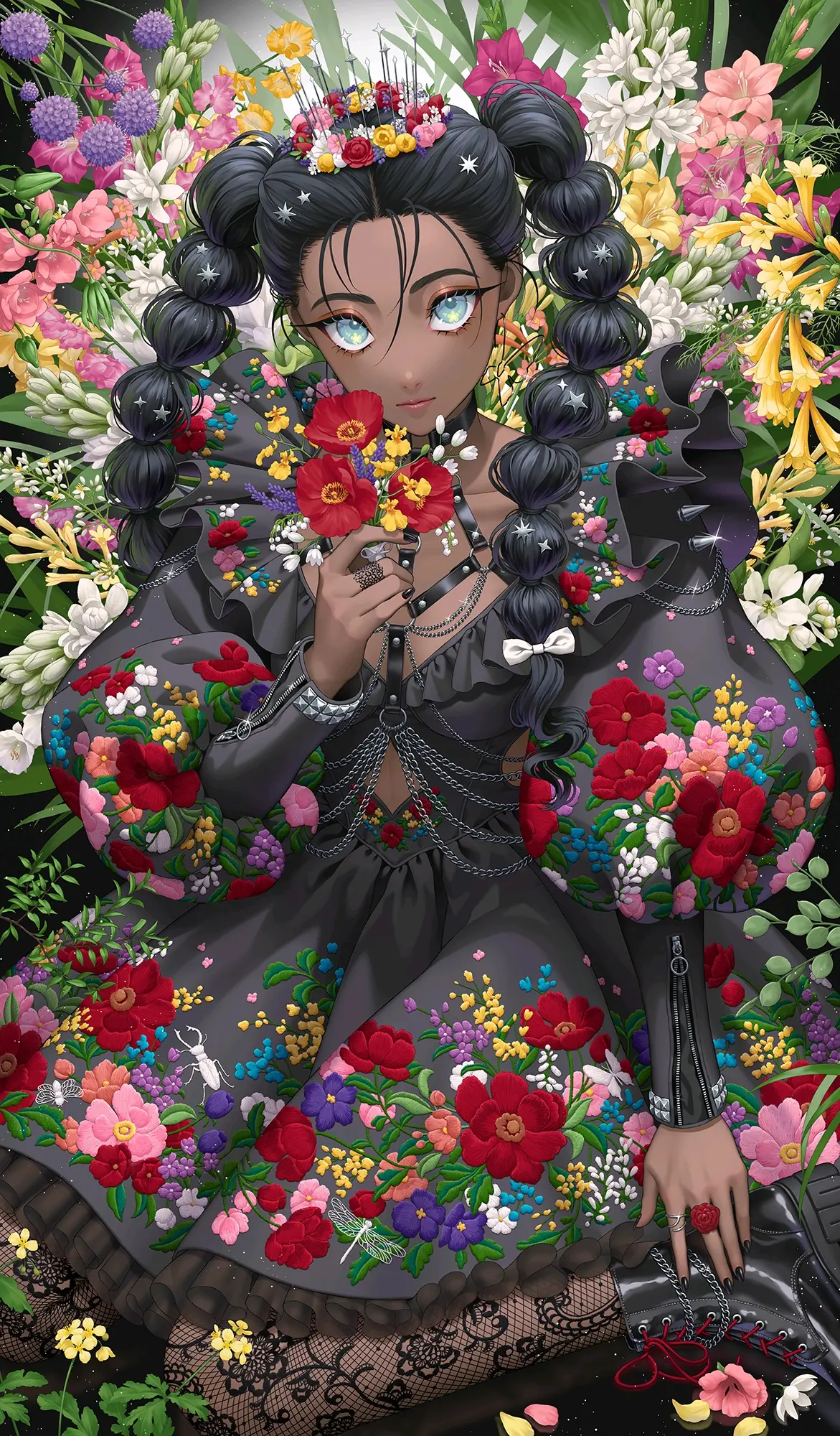 优雅魅力 – 黑色连衣裙插画特辑