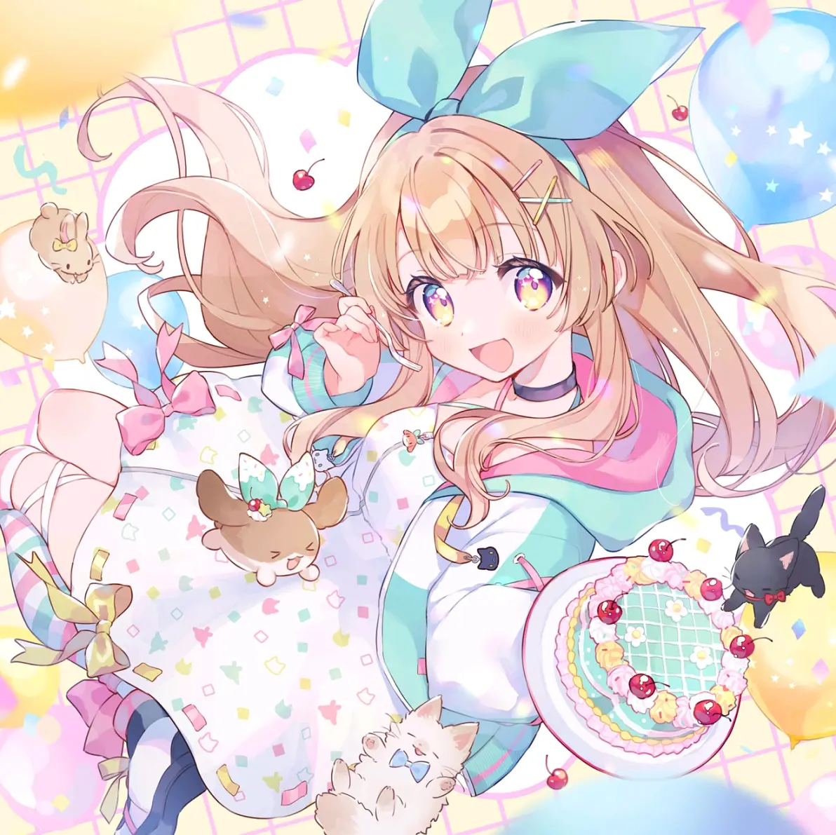 装饰发梢♡ – 发夹插画特辑