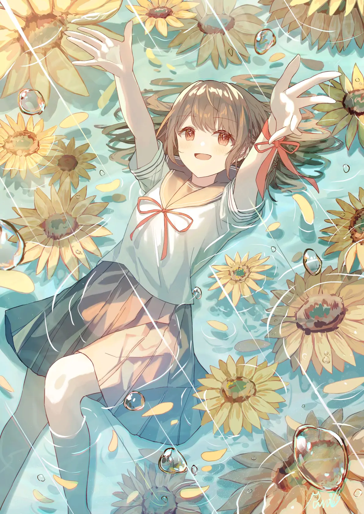 象征夏天的花卉 – 向日葵插画特辑