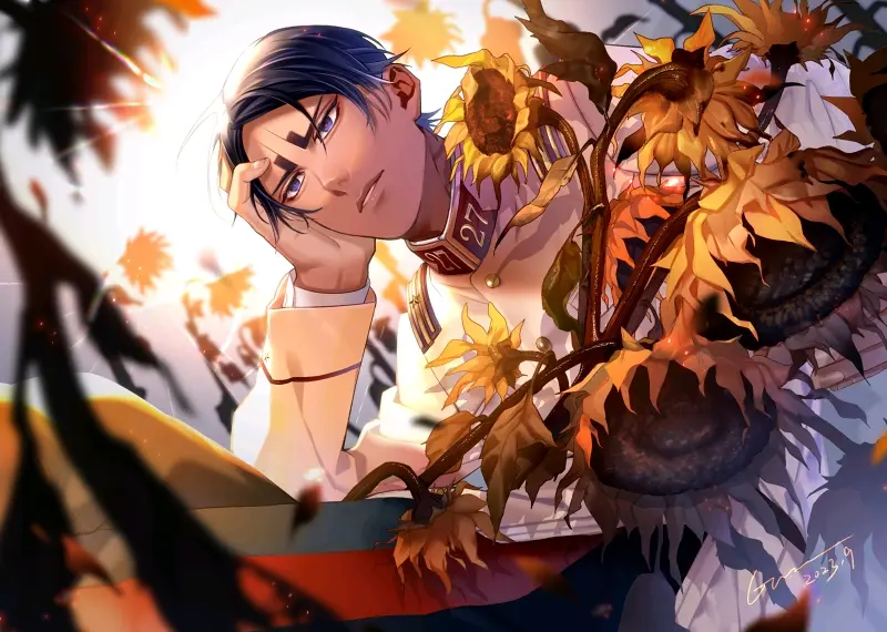 象征夏天的花卉 – 向日葵插画特辑