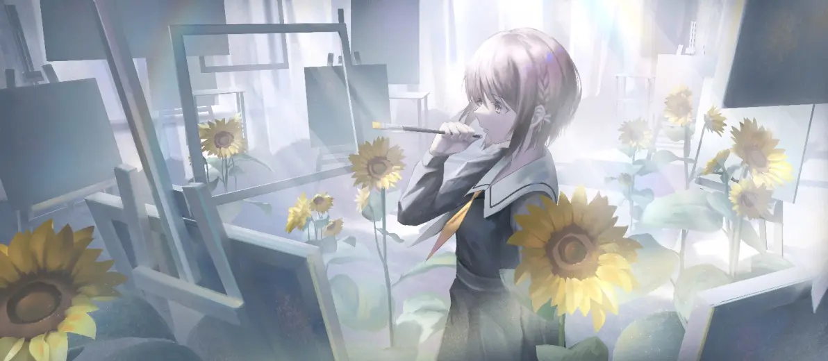 象征夏天的花卉 – 向日葵插画特辑