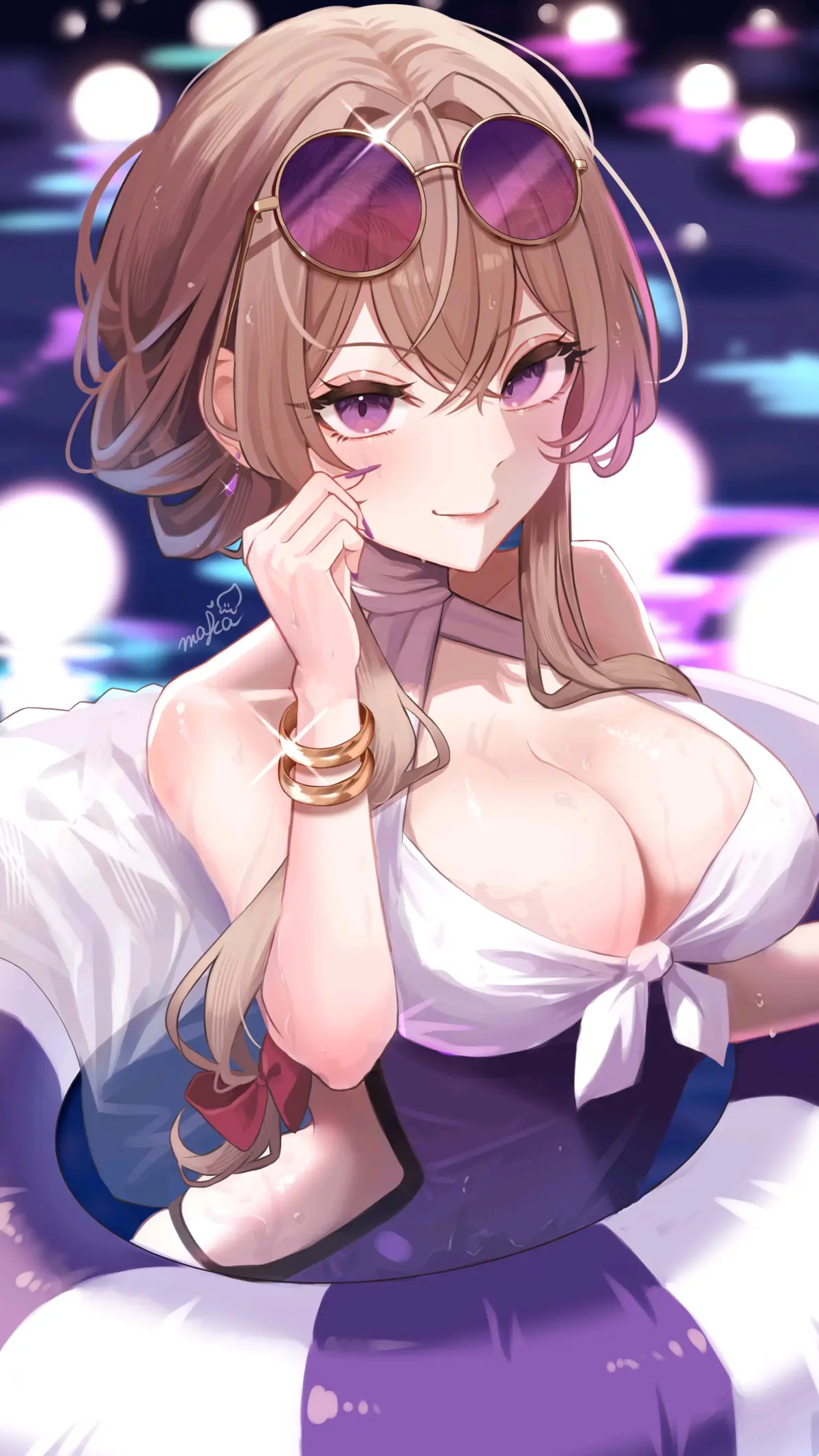 绝对上镜♡ – 夜间泳池插画特辑