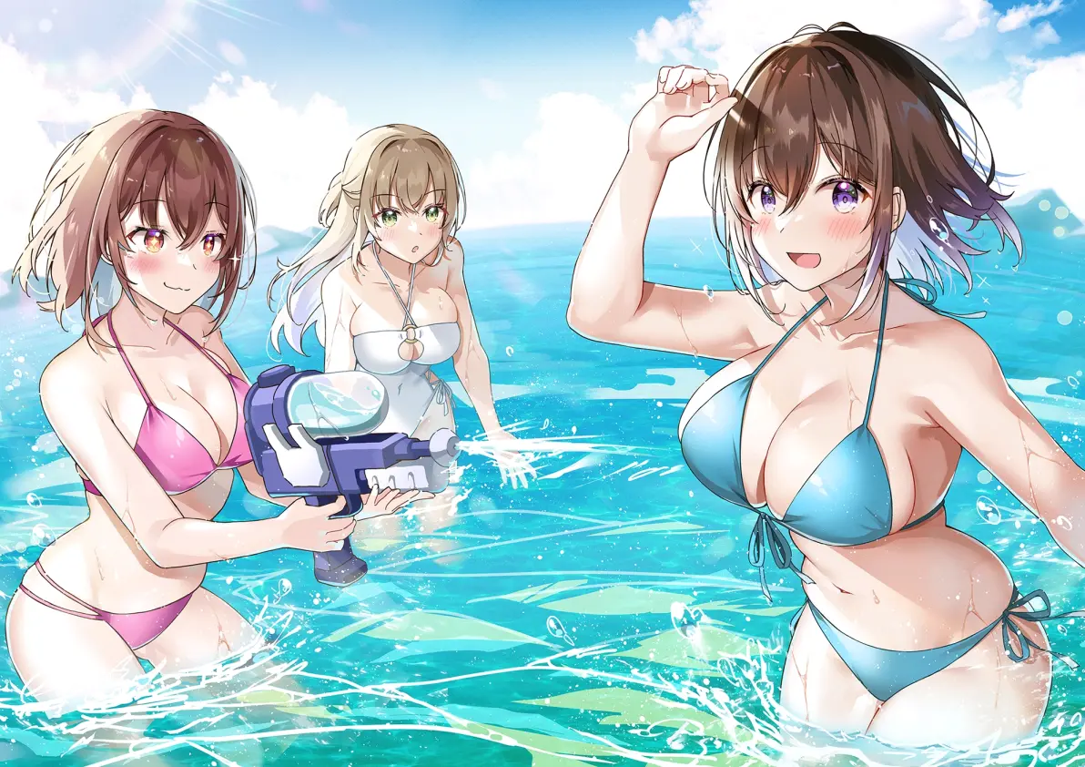 清凉一夏！ – 海边嬉戏插画特辑