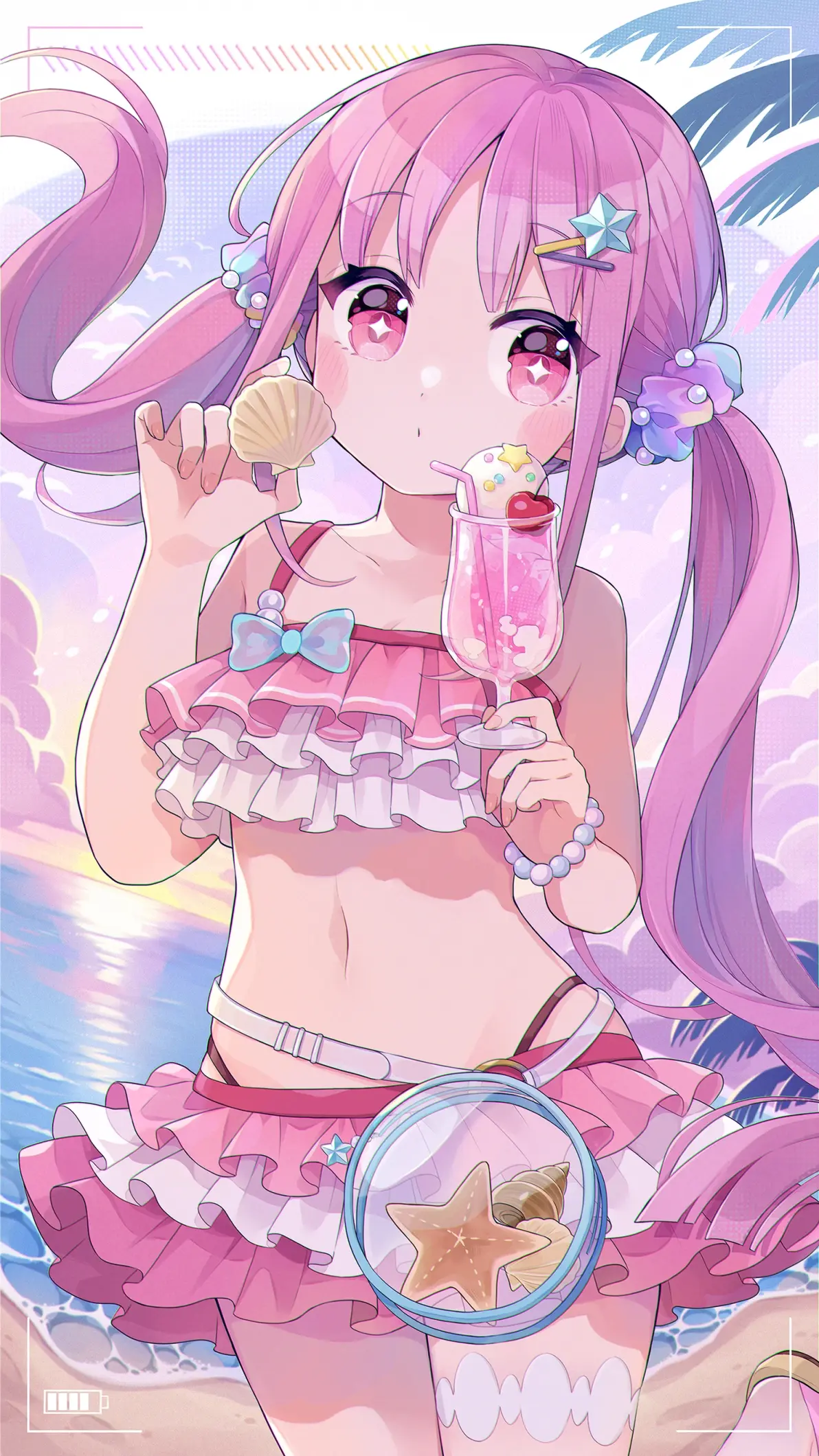 轻飘飘♡ – 荷叶边比基尼＆泳衣插画特辑