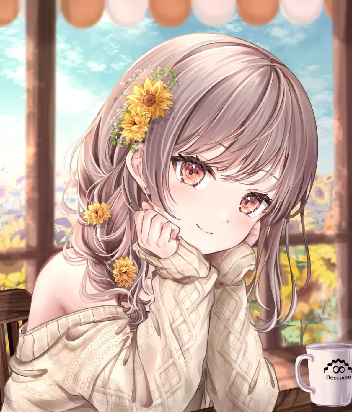 象征夏天的花卉 – 向日葵插画特辑