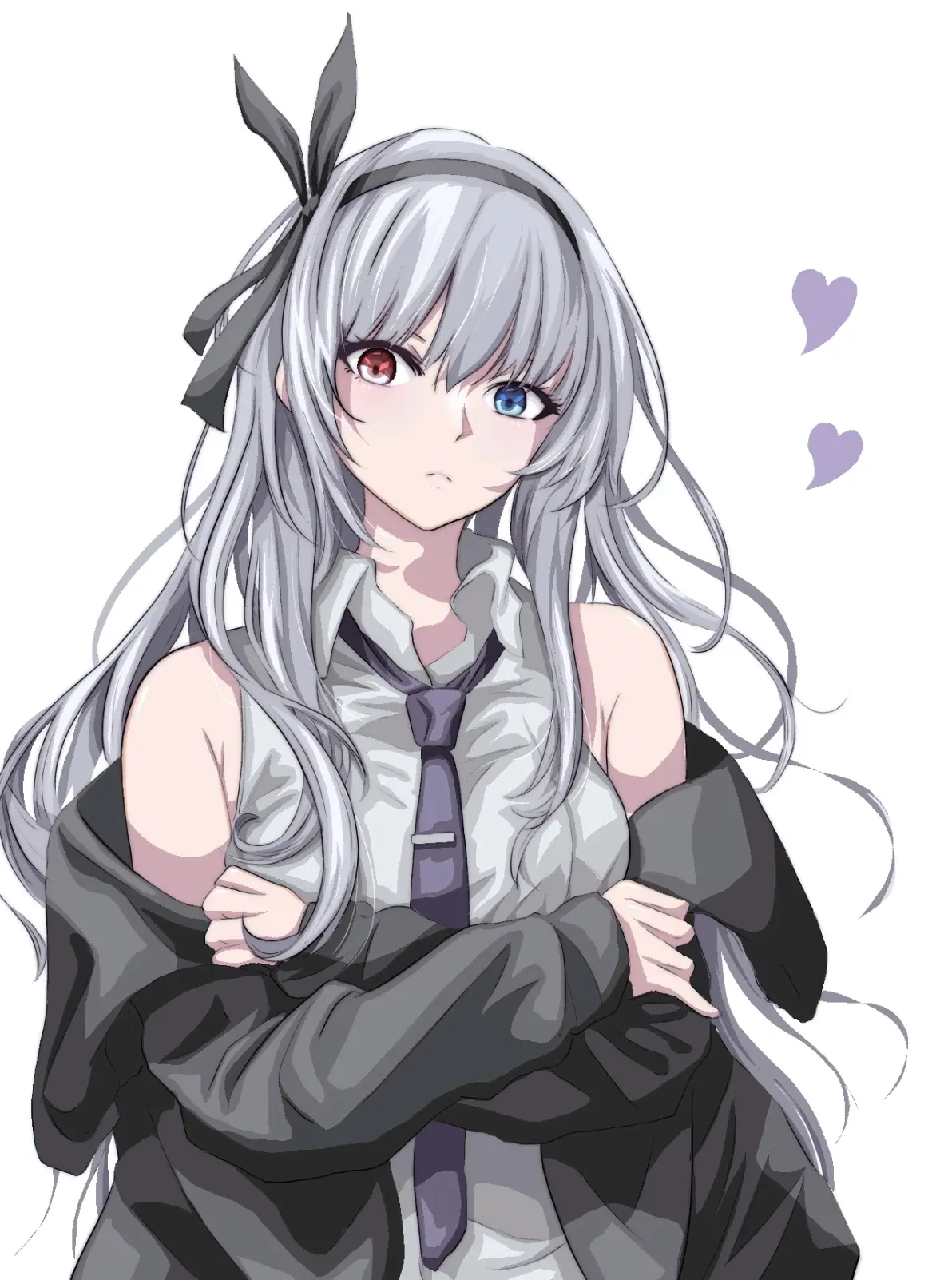 诉说情感的姿势 – 双手环胸插画特辑