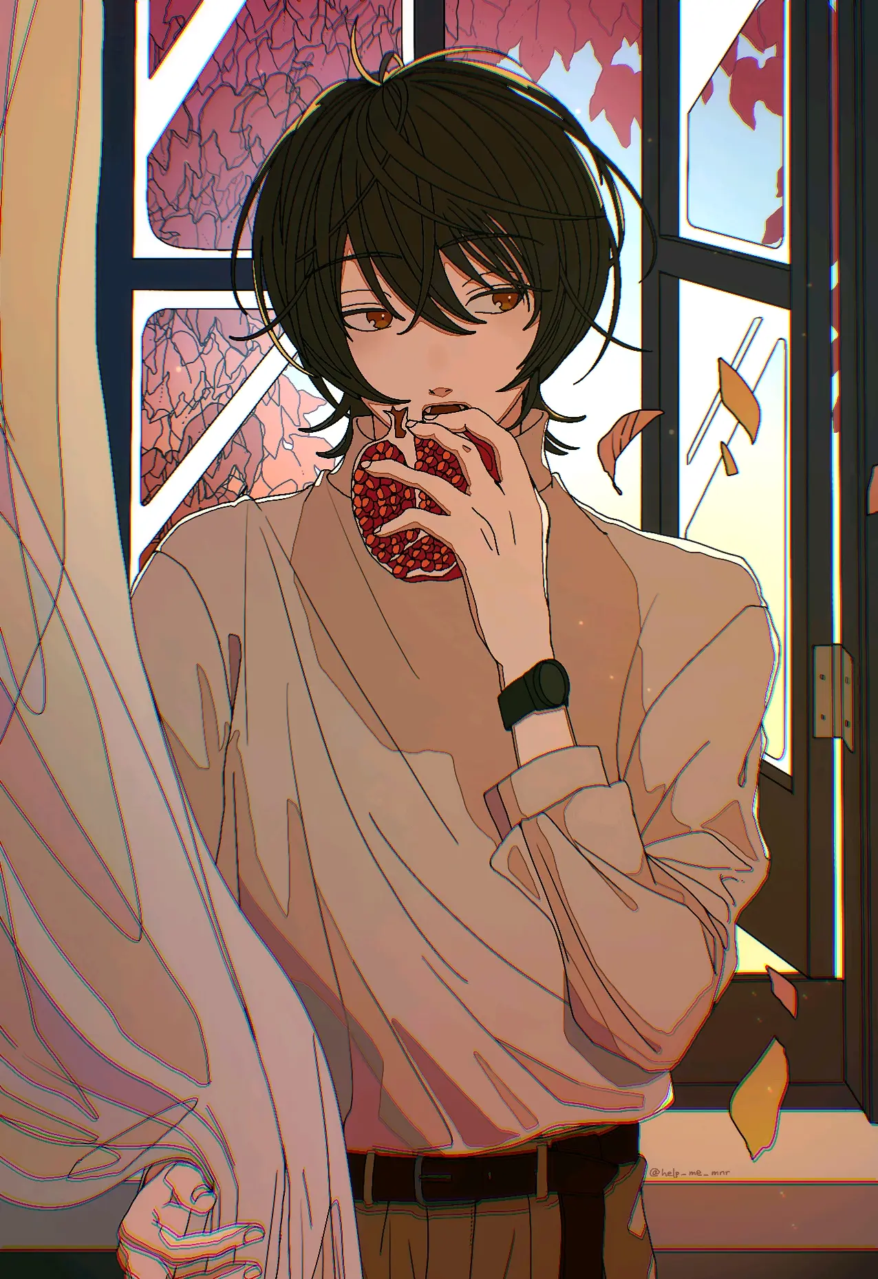 艳红宝石 – 石榴插画特辑