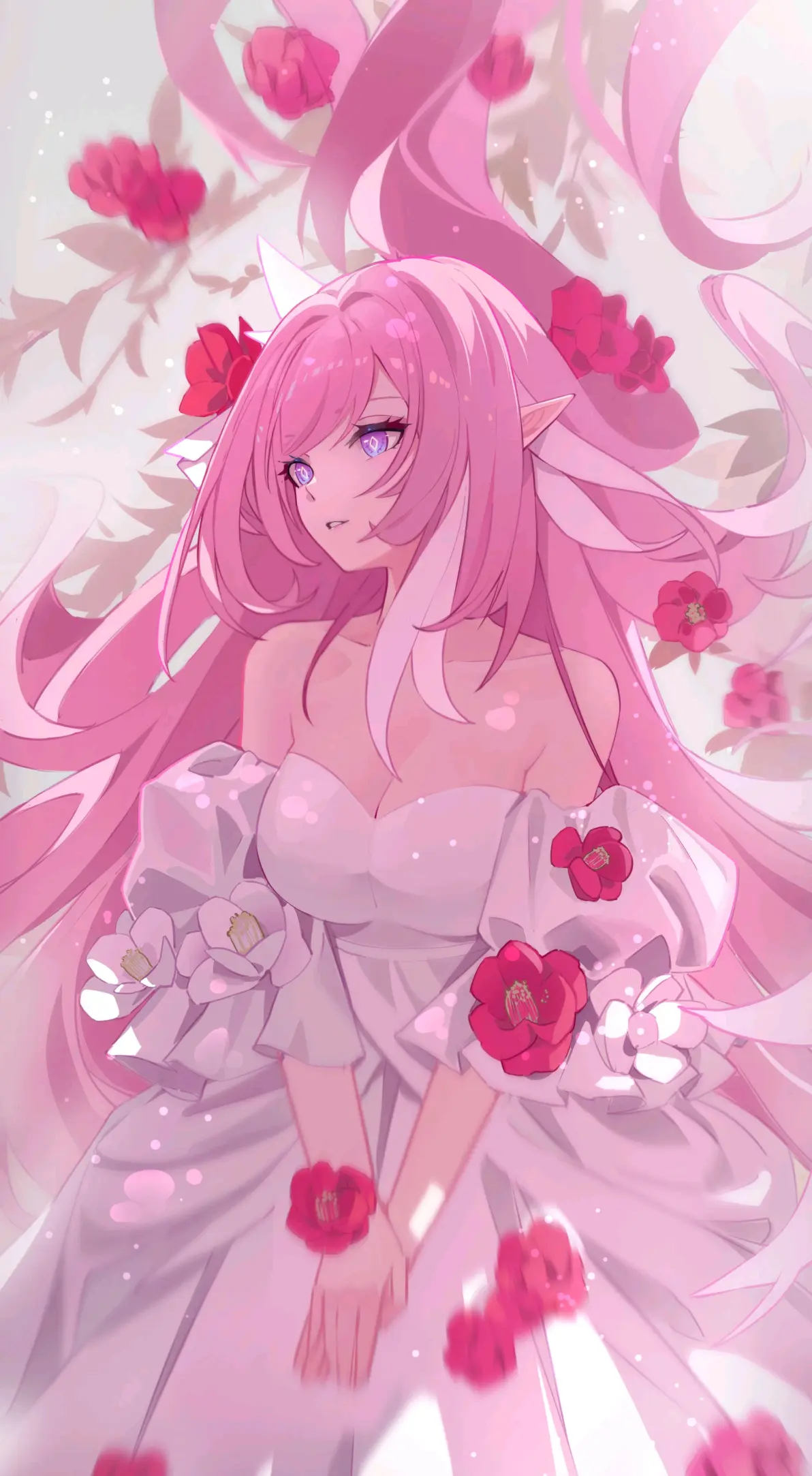 宛如花仙子♡ – 粉色长发女子插画特辑