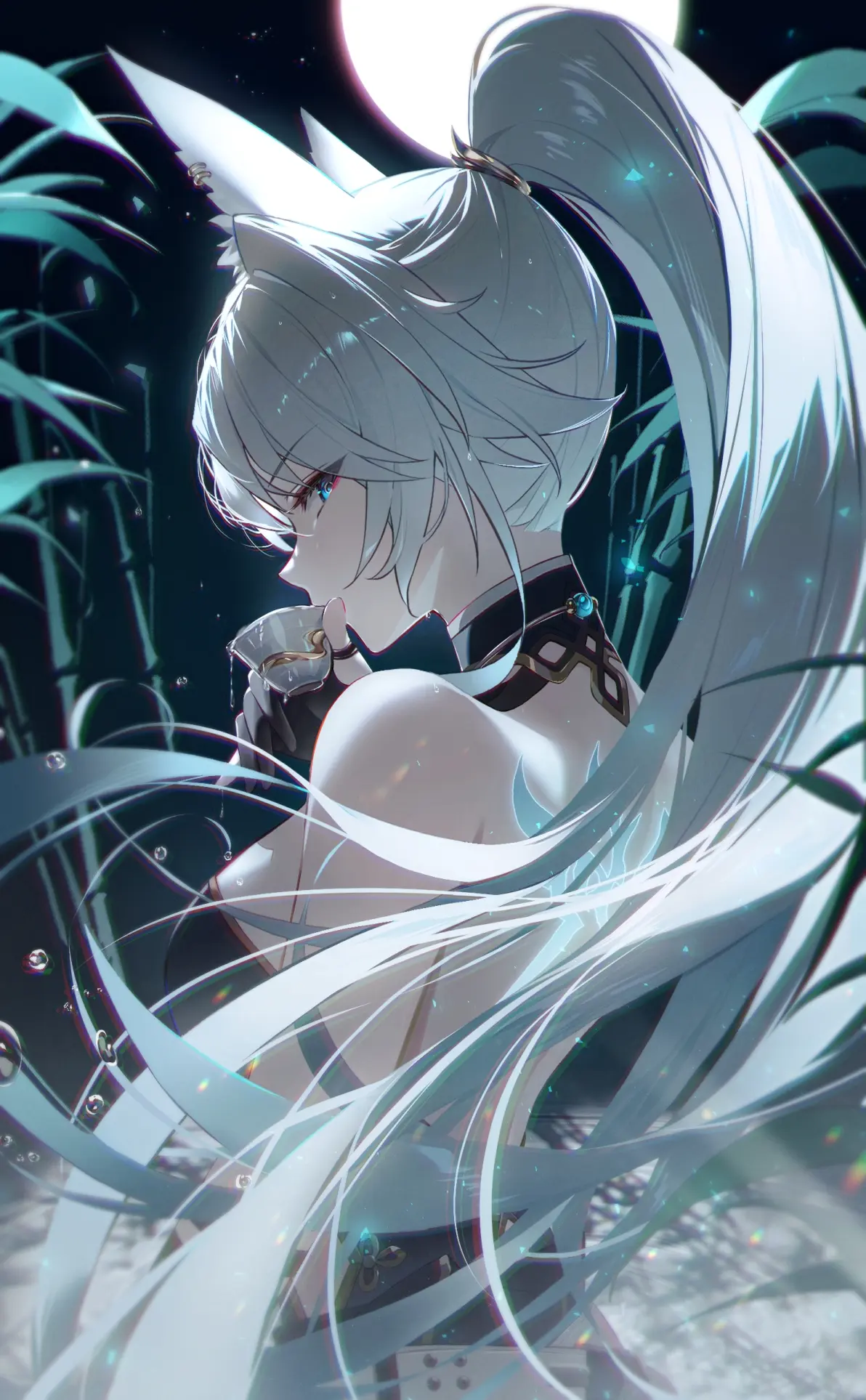 目光聚焦于指尖 – 手放嘴边插画特辑