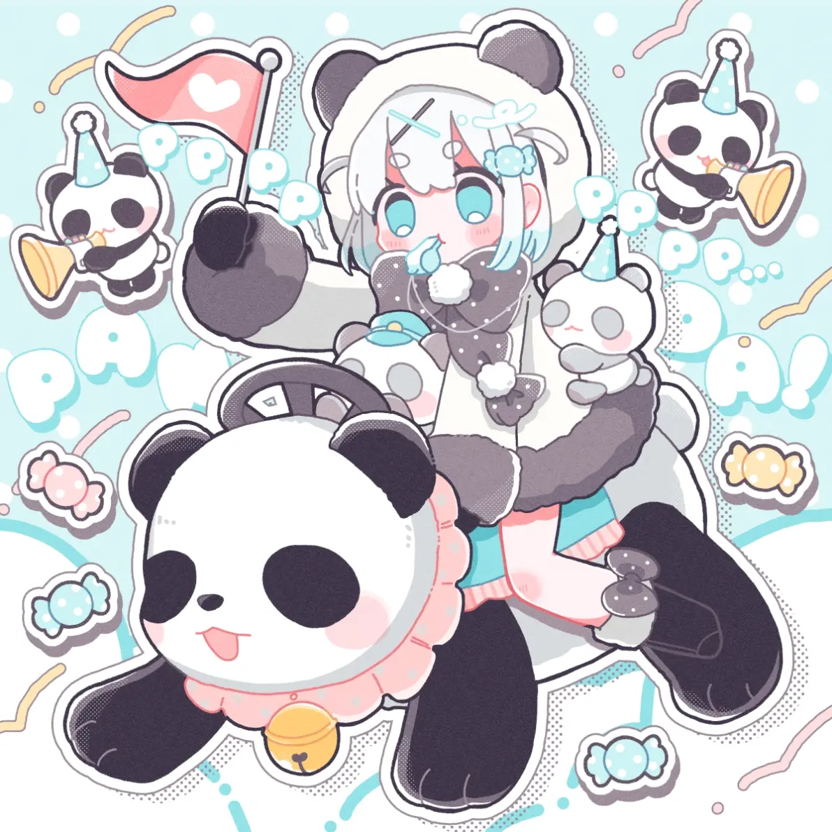 可爱满点♡ – 熊猫插画特辑