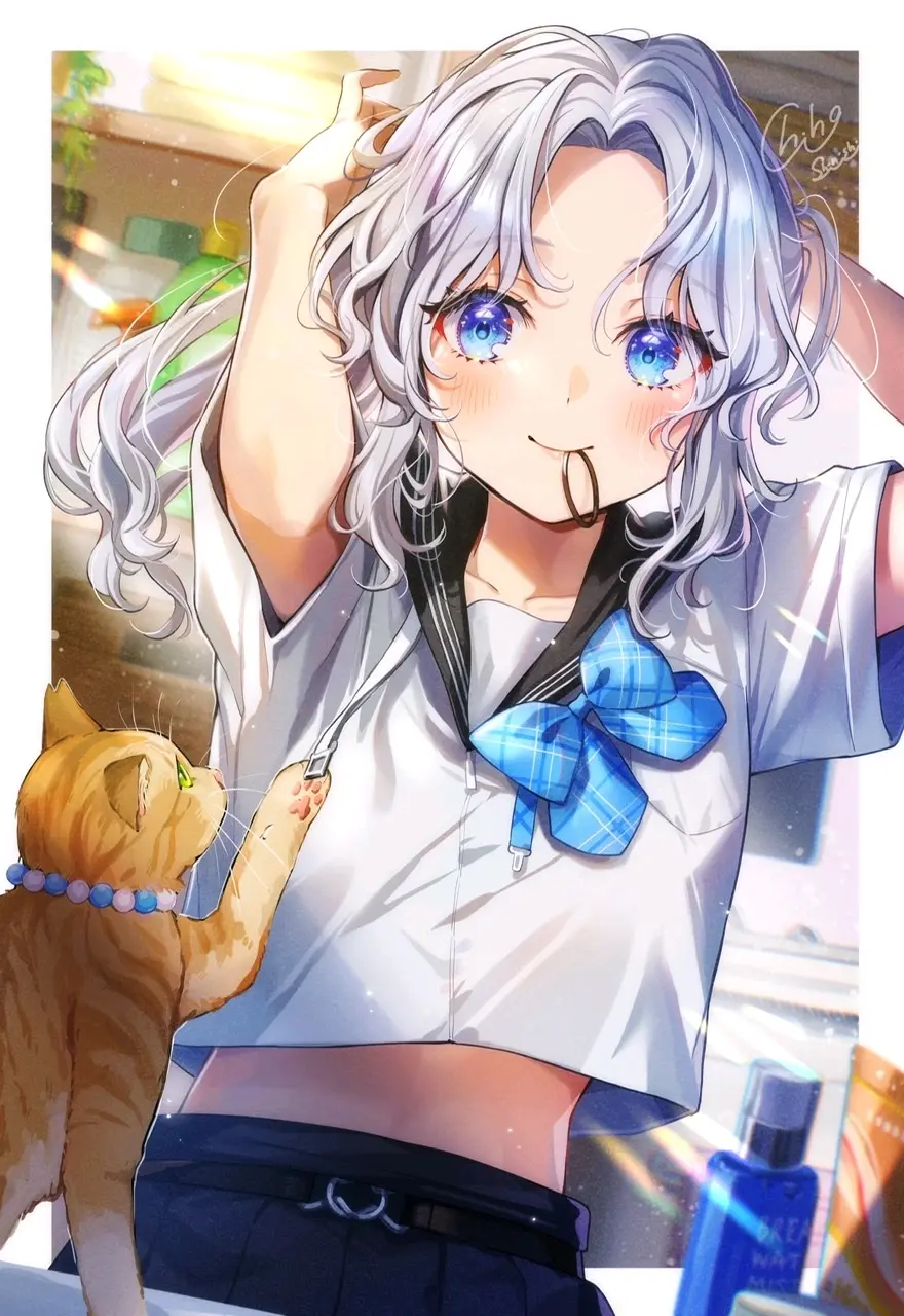 打起精神！ – 绑头发插画特辑