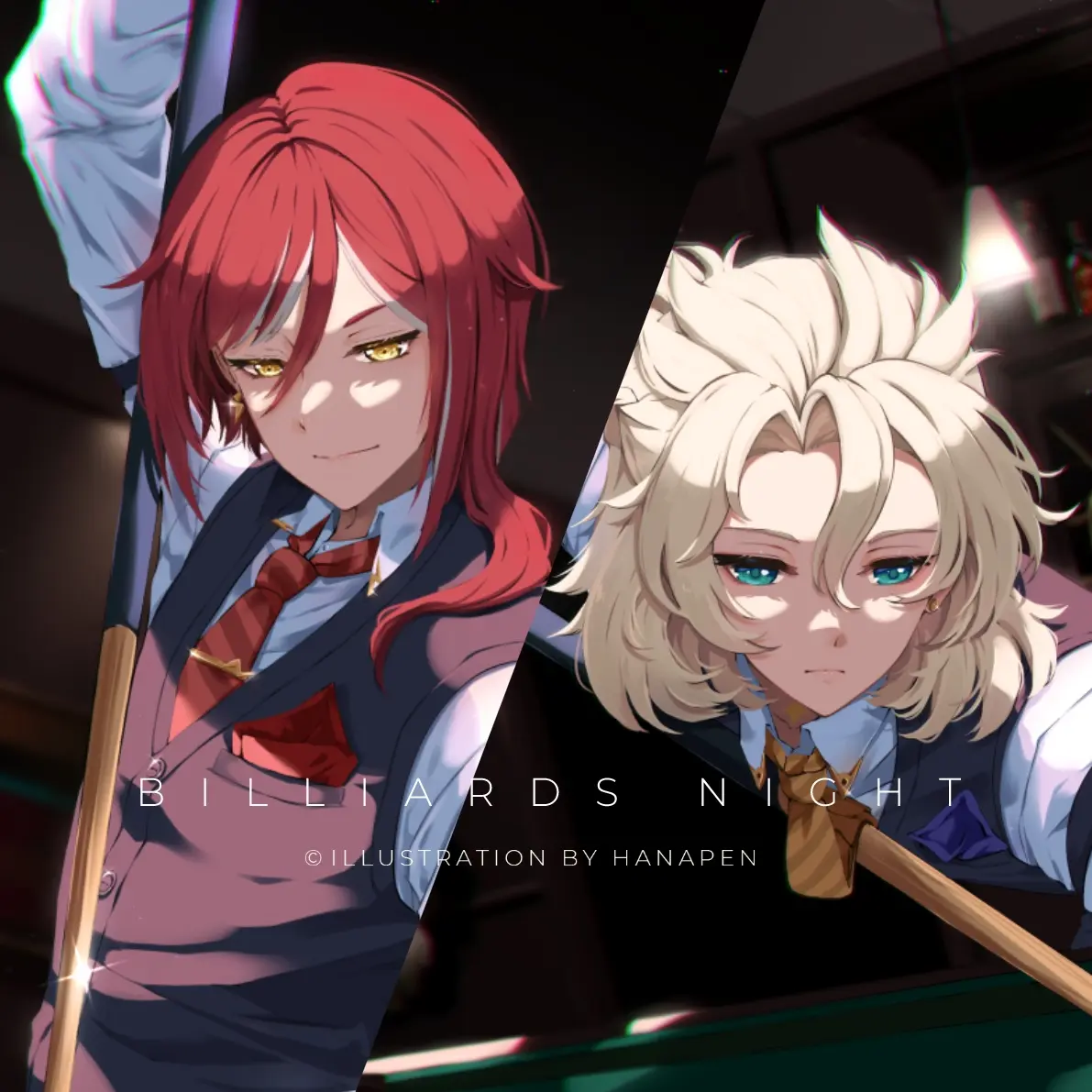 桌上智斗 – 台球插画特辑