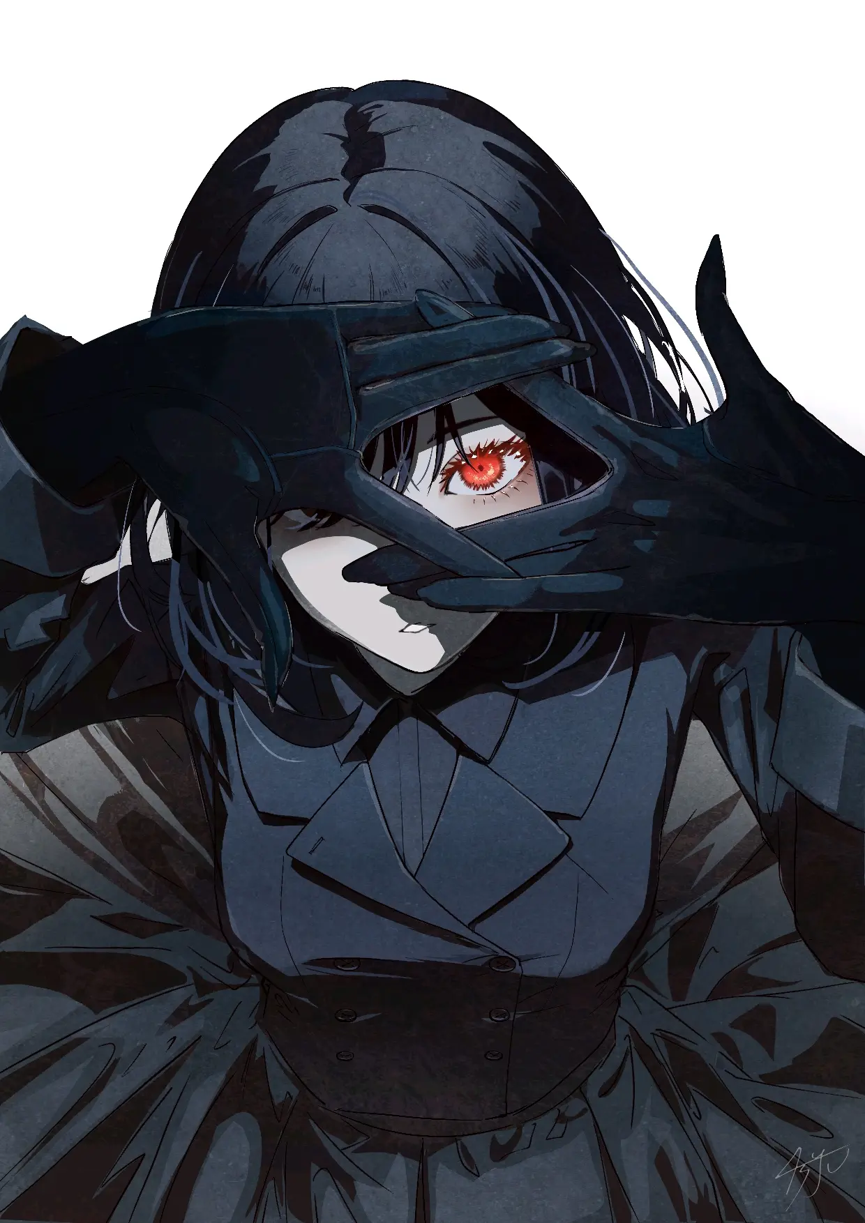 存在感十足 – 黑发赤眼插画特辑