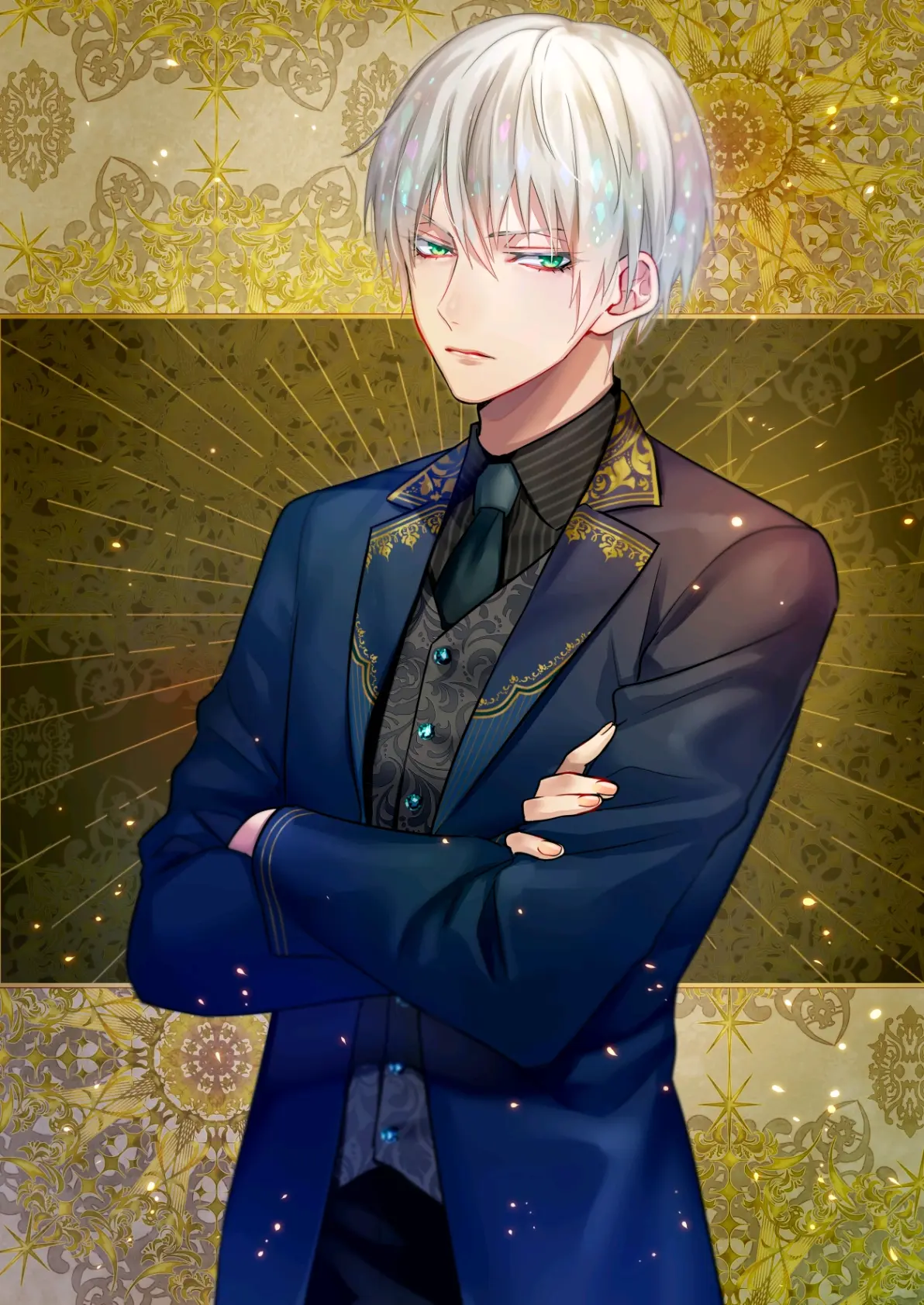 诉说情感的姿势 – 双手环胸插画特辑