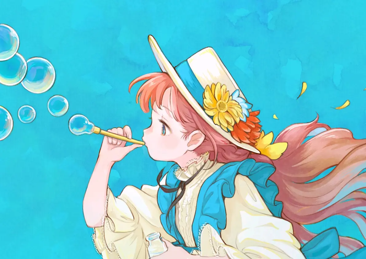 短暂的虹色光辉 – 肥皂泡插画特辑