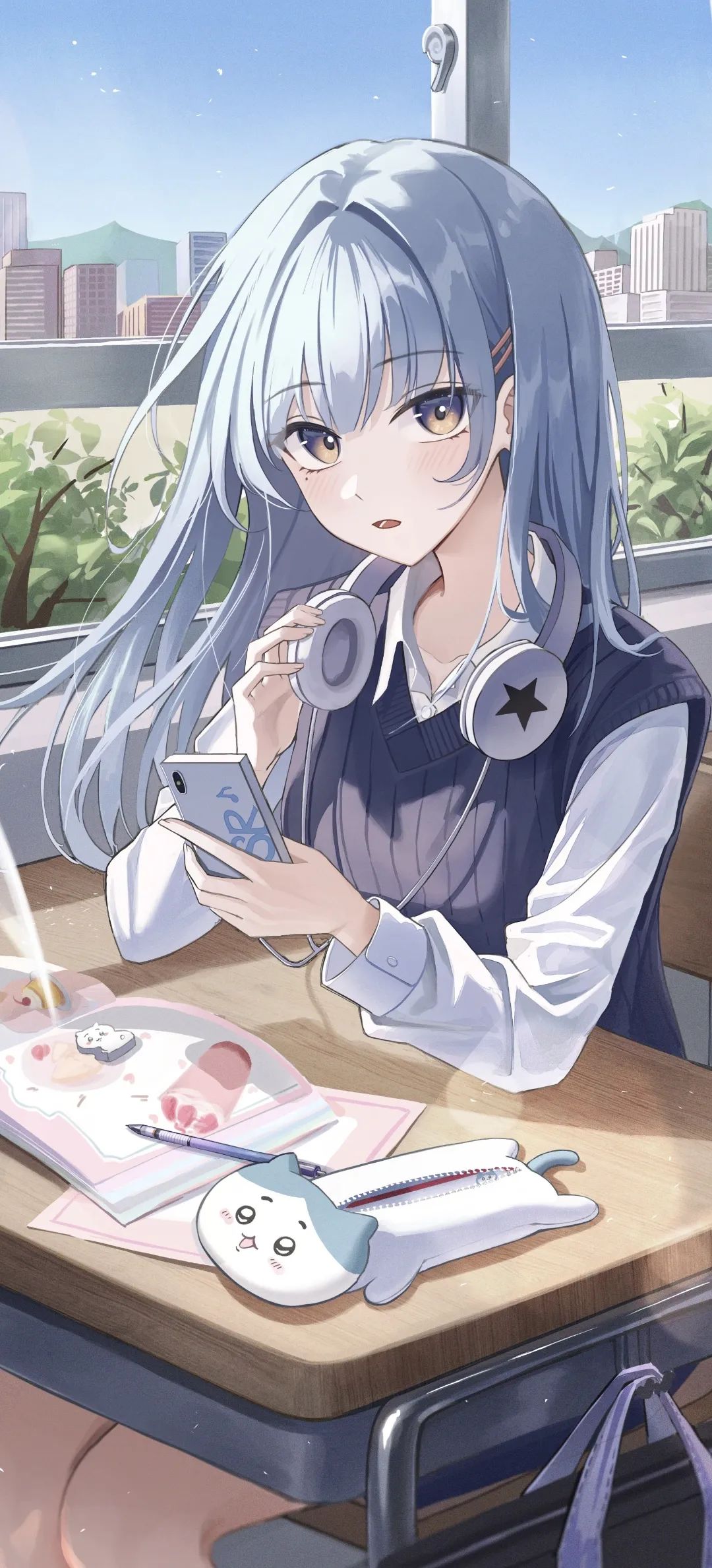 动漫壁纸 | 柳梢扫过水面，把皱巴巴的念，荡成了圆