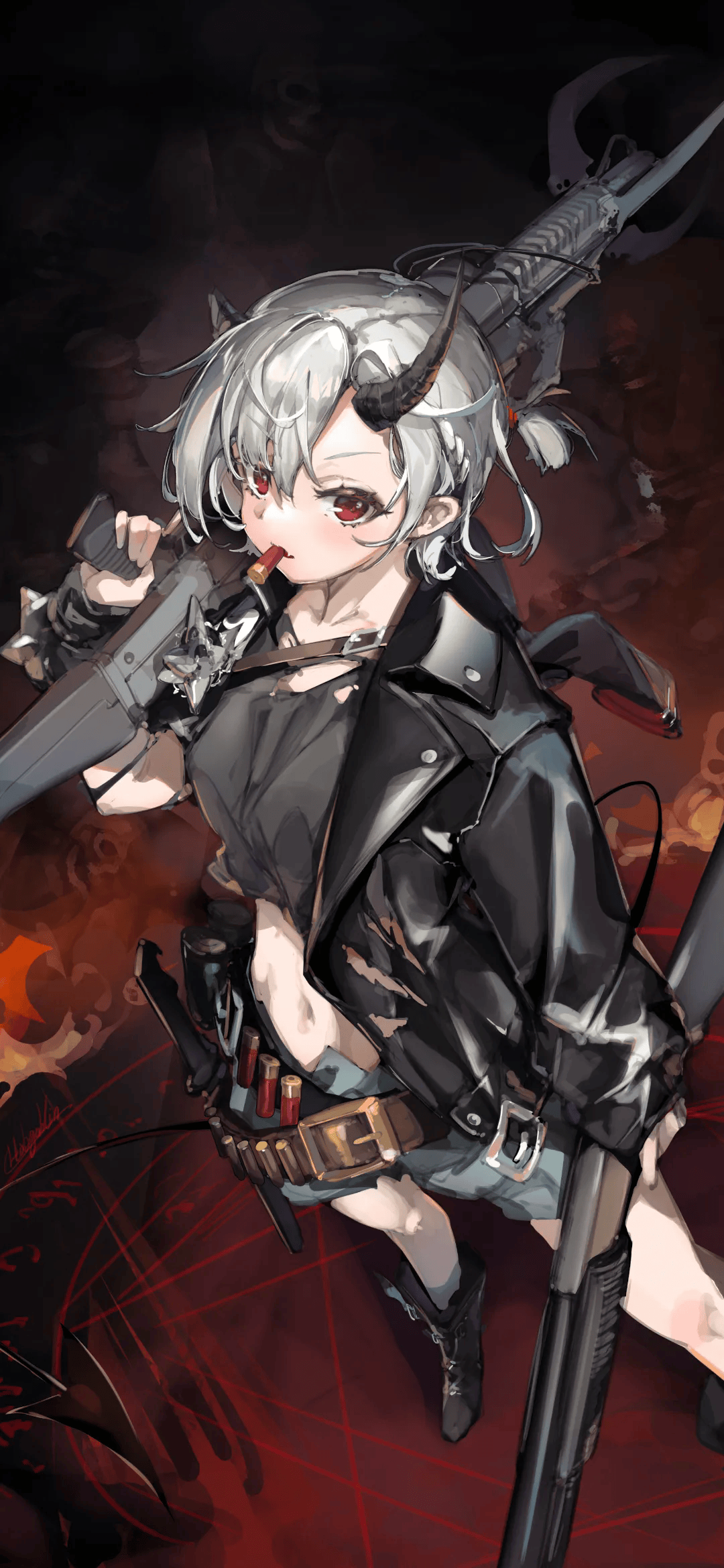 白发 JK 美少女风纪委员阿米莉亚 原神小胡桃插画大赏