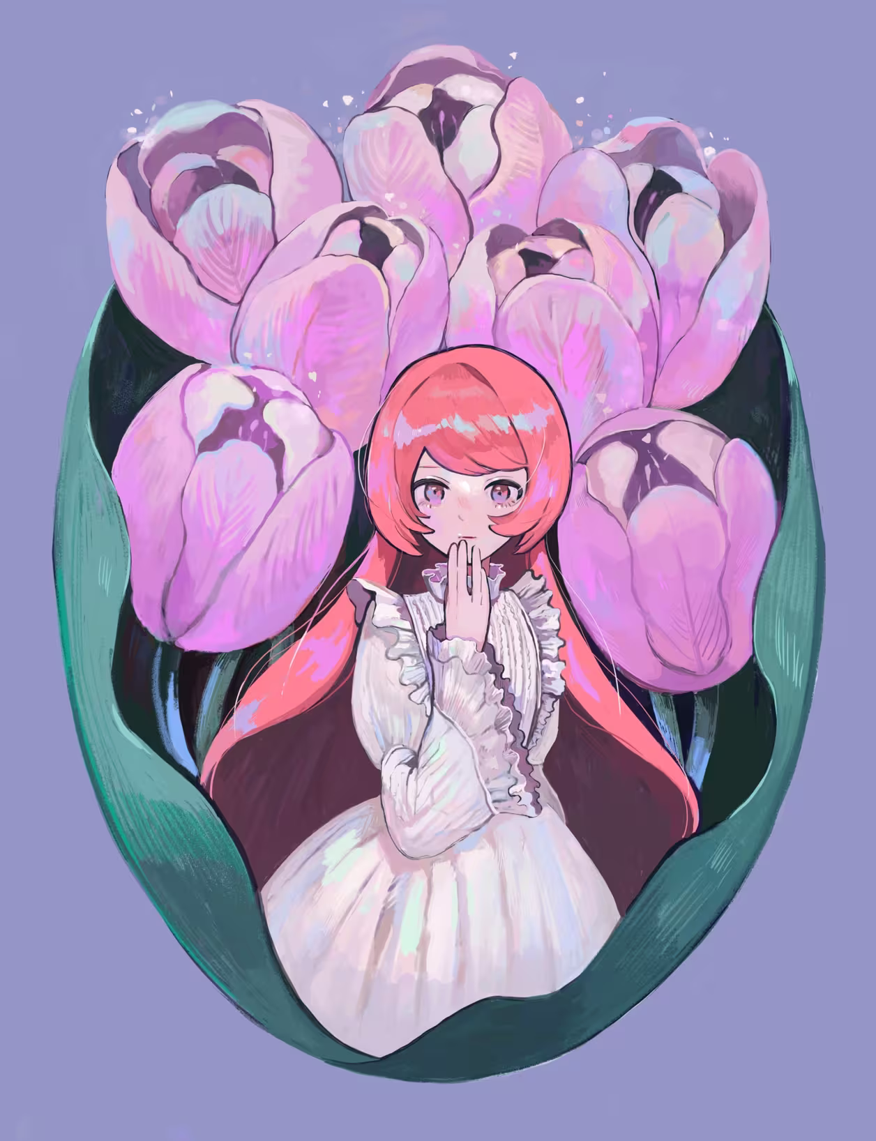 灌注思念 -郁金香插画特辑