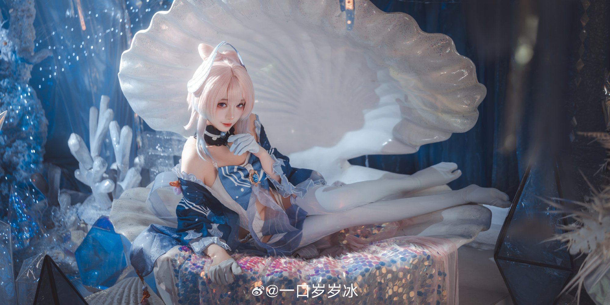 Cosplay｜千涛触月，沧海之约 原神 珊瑚宫心海@一口岁岁冰