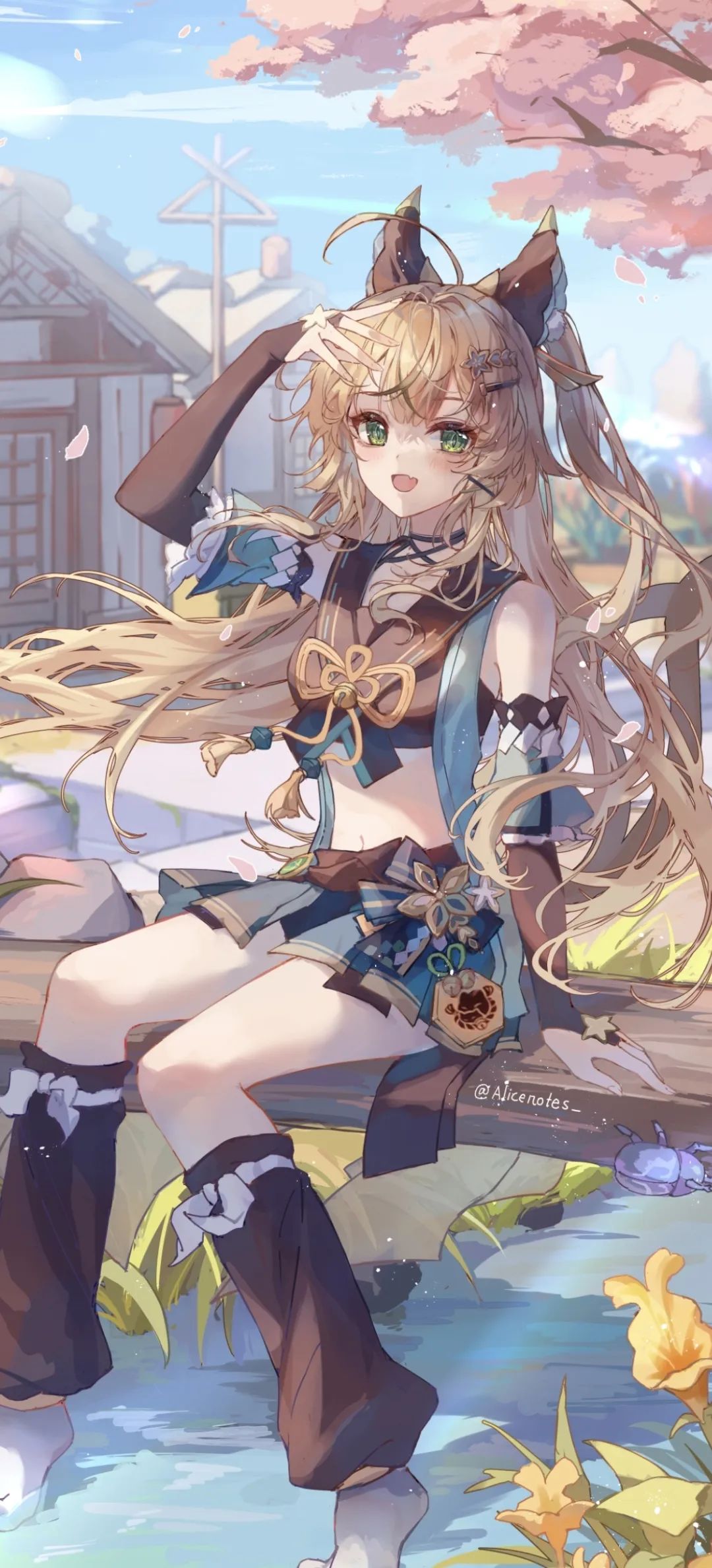 动漫壁纸 | 乌云被风揉碎，散成天边淡紫色的絮