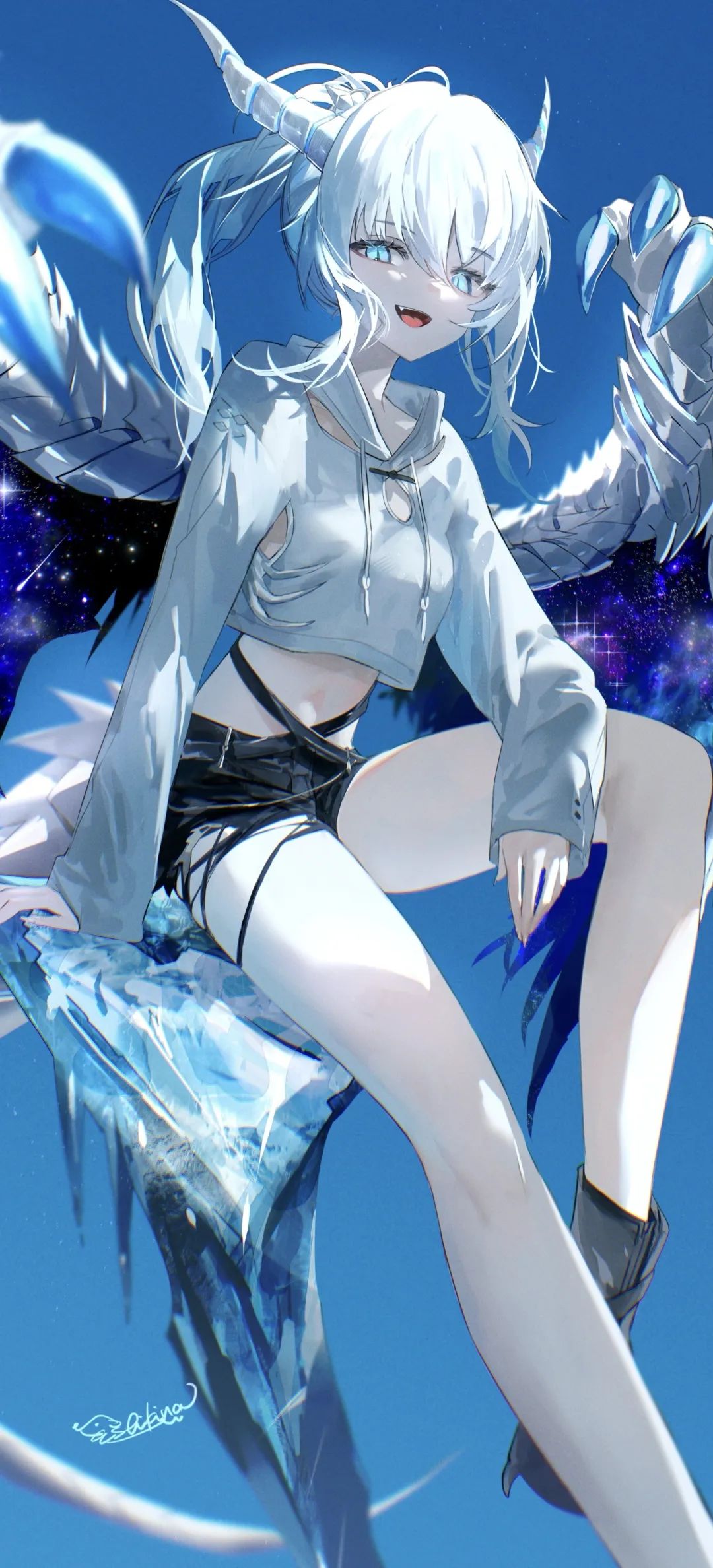 动漫壁纸 | 裂缝里长出的小蕨，正用绿意给时光补缀补丁