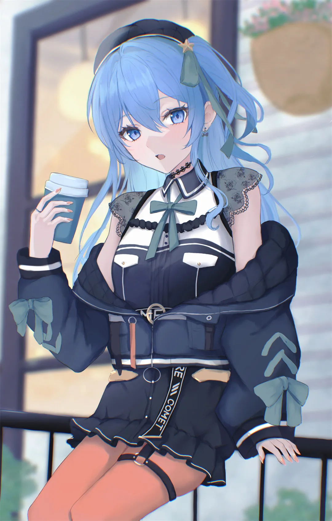 你喜欢蓝色头发美少女吗？