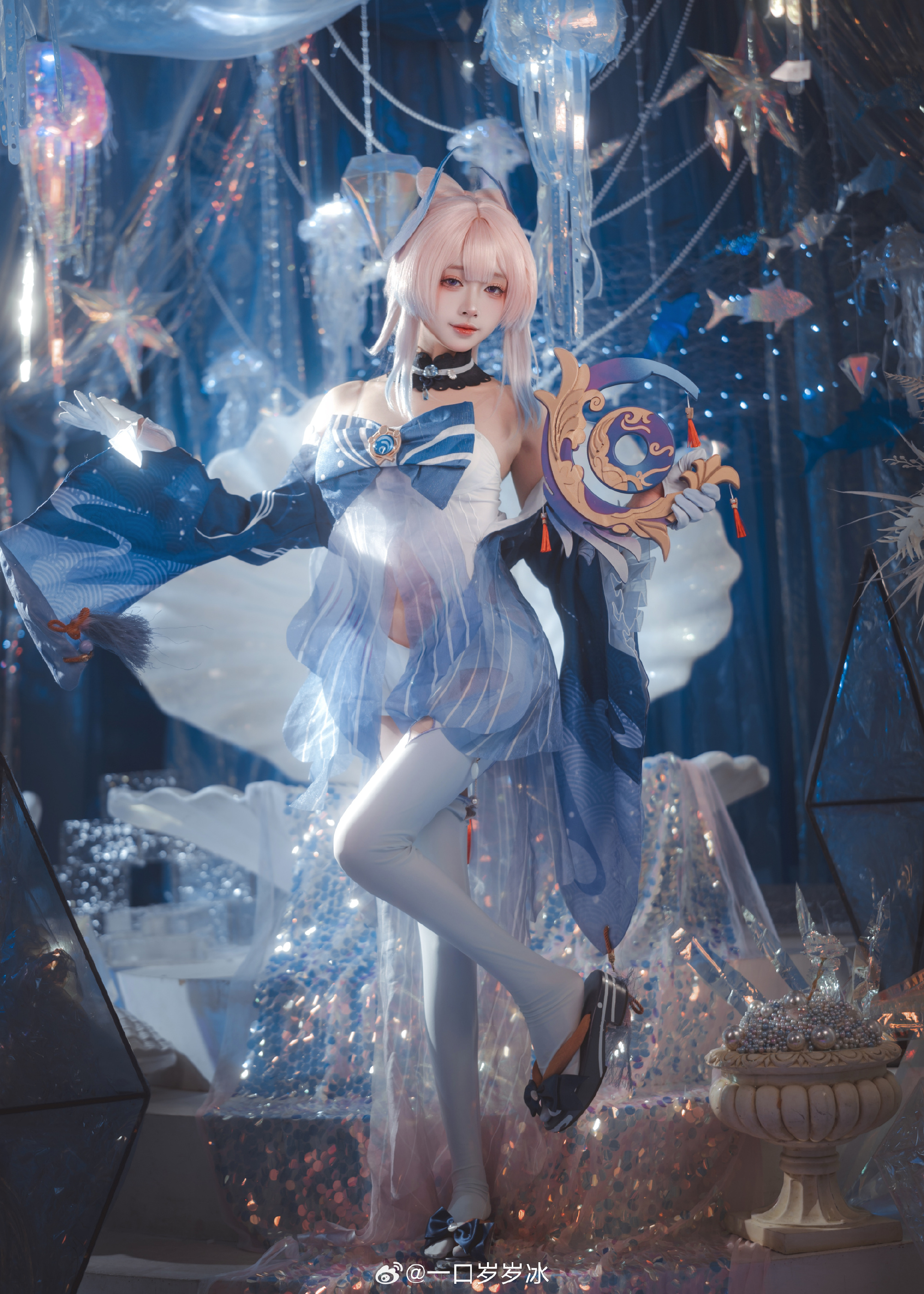 Cosplay｜千涛触月，沧海之约 原神 珊瑚宫心海@一口岁岁冰