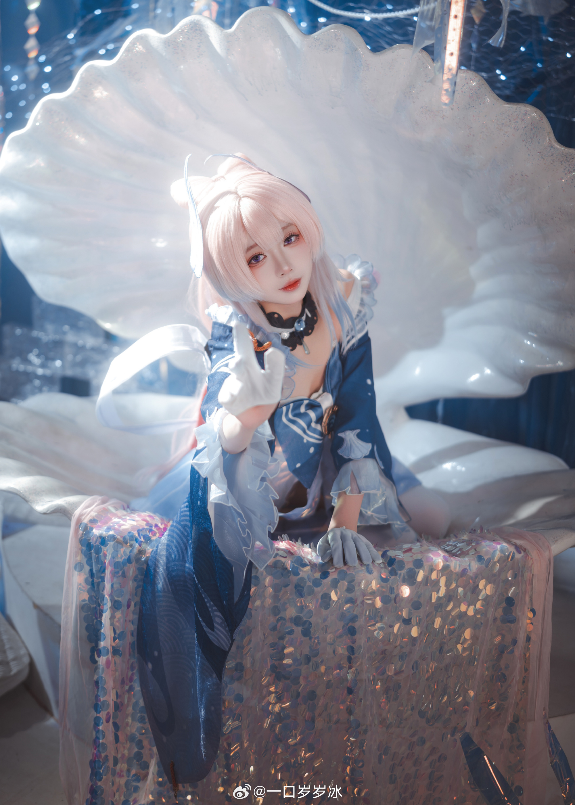 Cosplay｜千涛触月，沧海之约 原神 珊瑚宫心海@一口岁岁冰