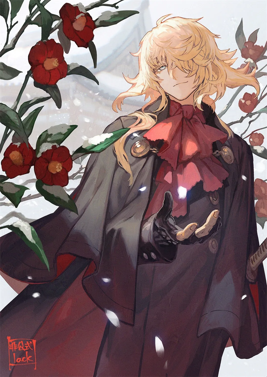 动漫壁纸 | 子向玫瑰献忱 落日与夕阳亲抚迟暮