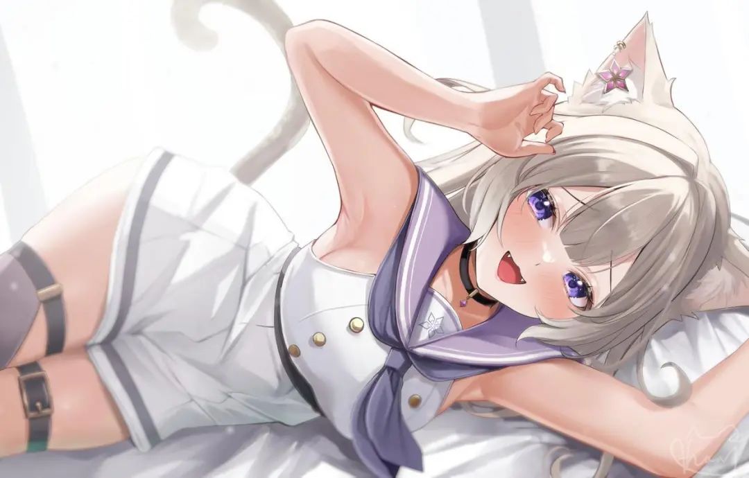 动漫壁纸 | 乌云被风揉碎，散成天边淡紫色的絮