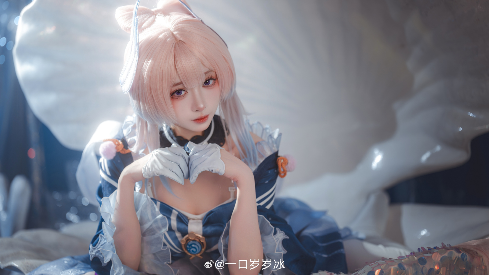Cosplay｜千涛触月，沧海之约 原神 珊瑚宫心海@一口岁岁冰