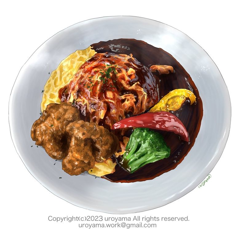 垂涎三尺♡ – 蛋包饭插画特辑